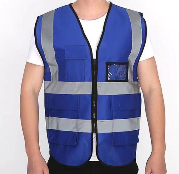 áo lưới phản quang có túi thẻ xanh công nhân