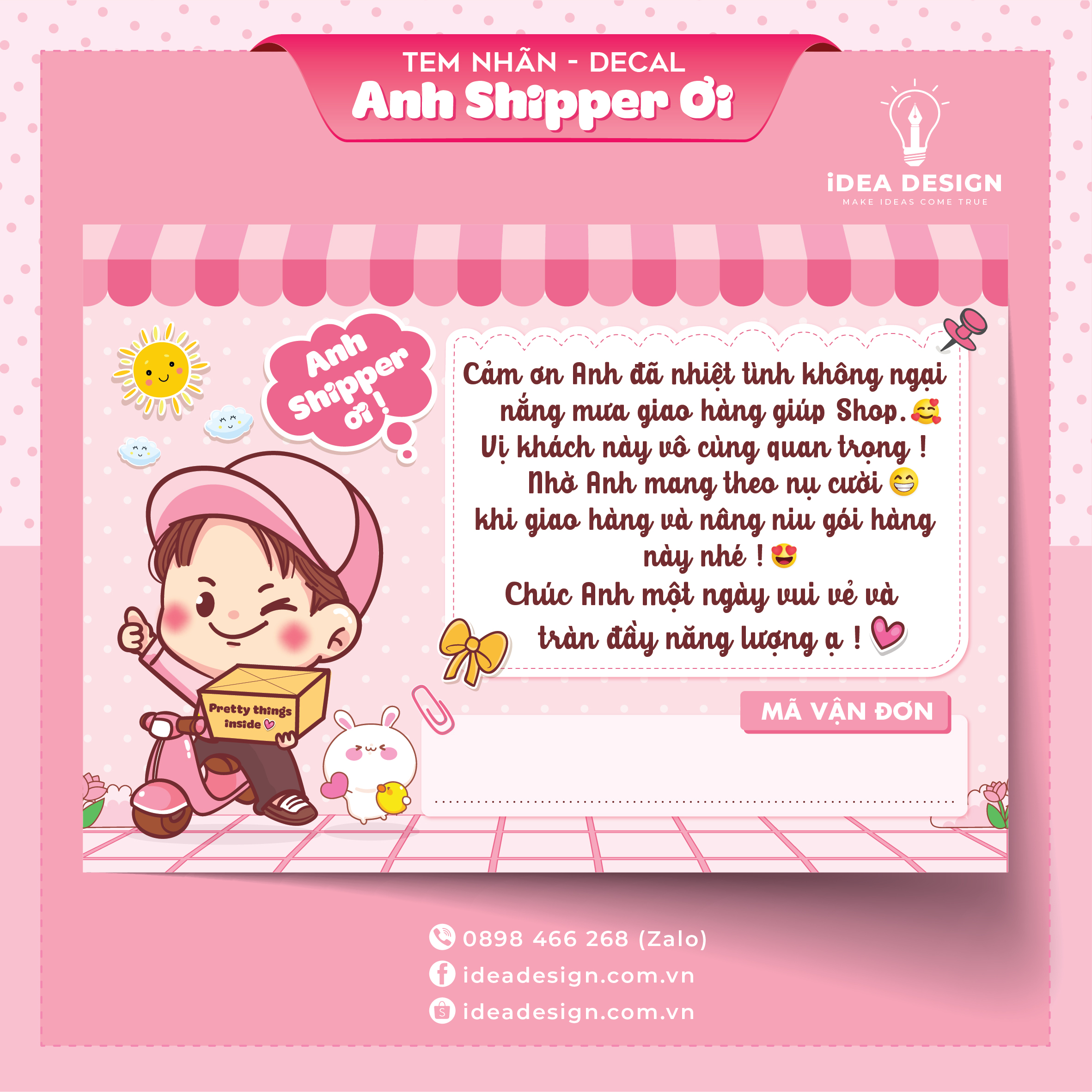 DECAL ANH SHIPPER - SIZE 10X7CM