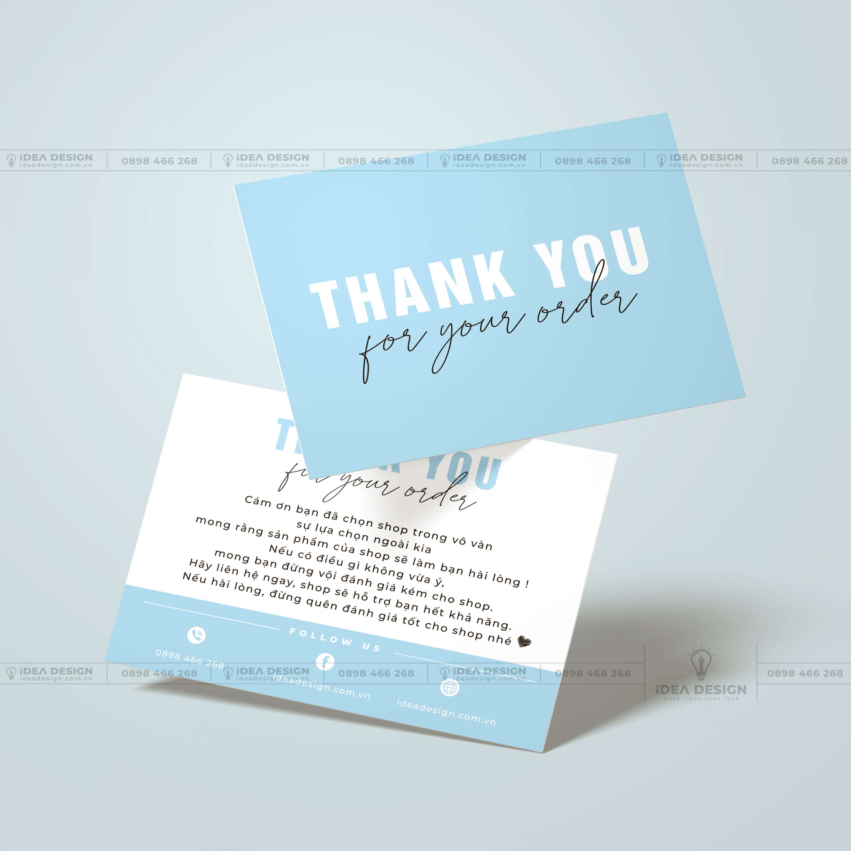 Mẫu thiệp cảm ơn đẹp, thank you card đầy ý nghĩa.