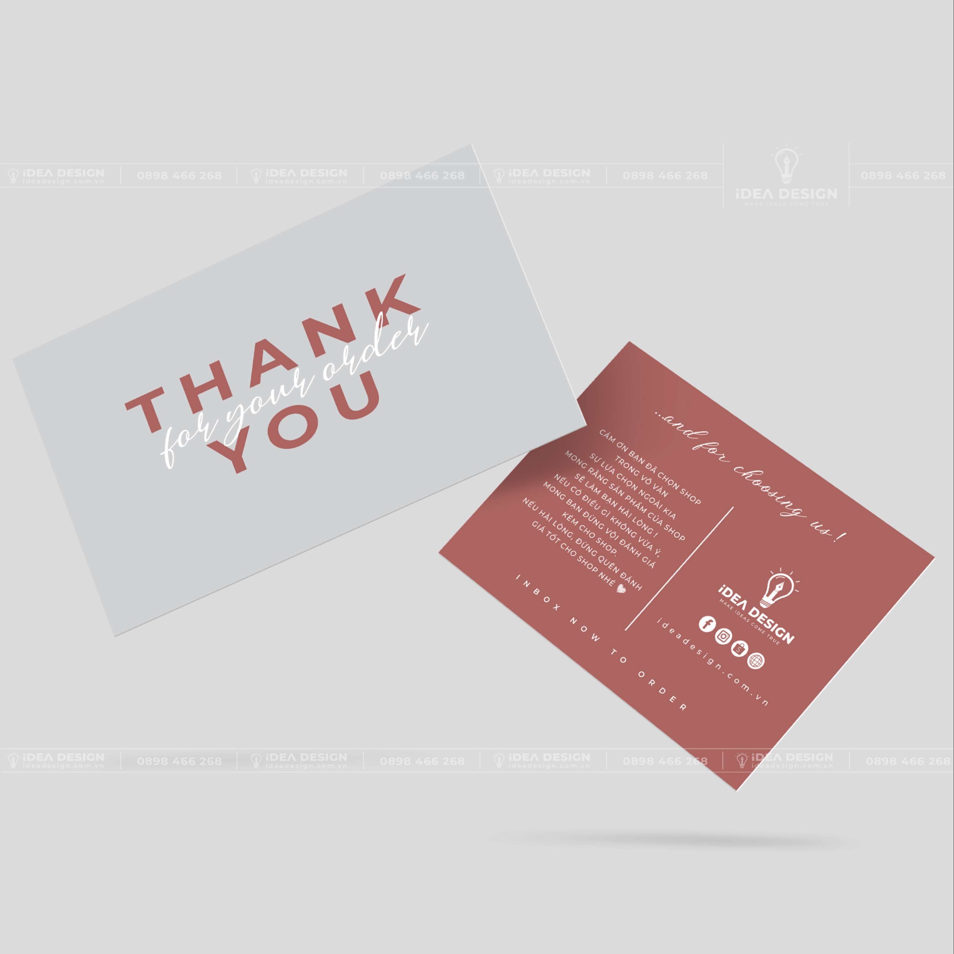 Card Thank You - Card Cám Ơn 04