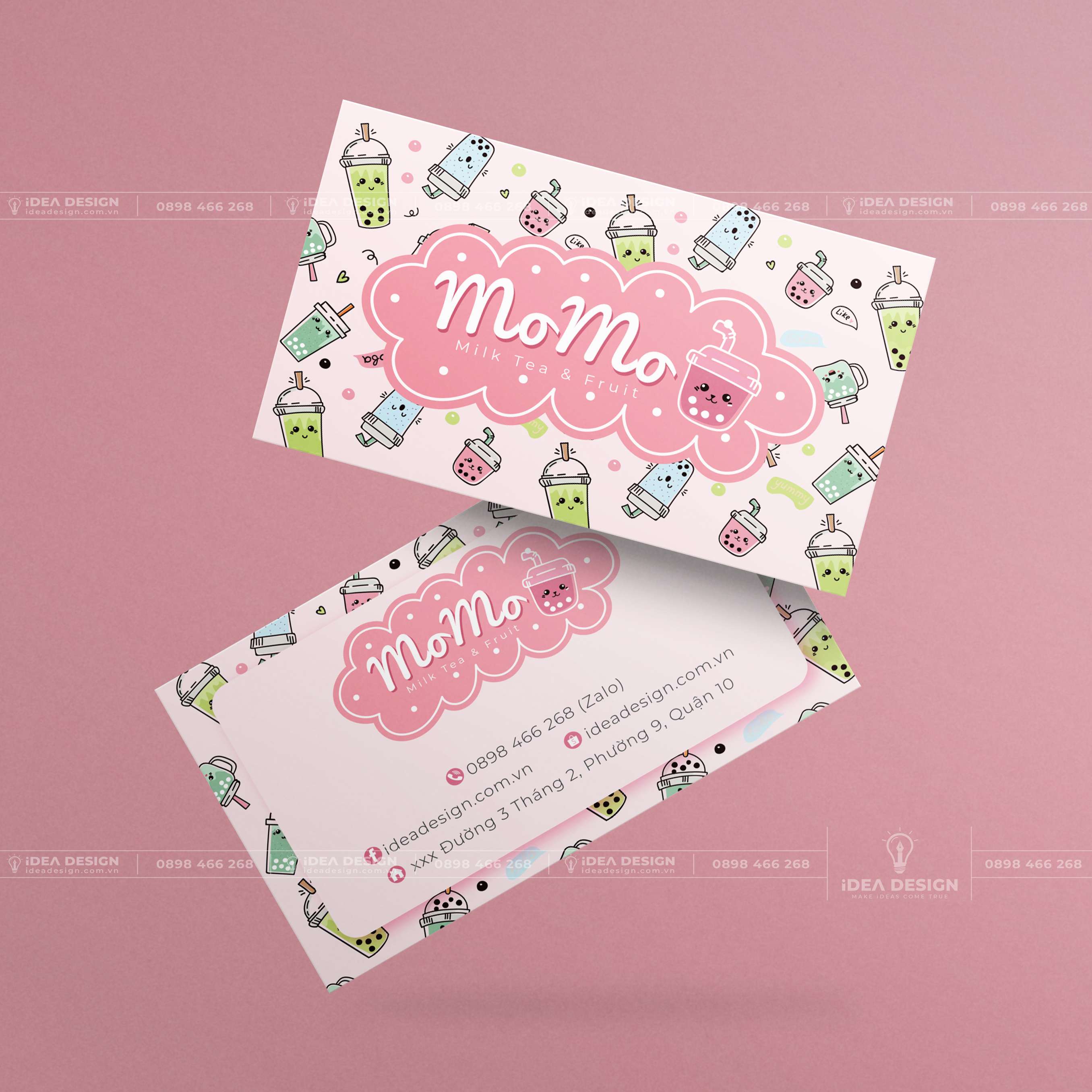 Card Visit Quán Cafe - Trà Sữa 01
