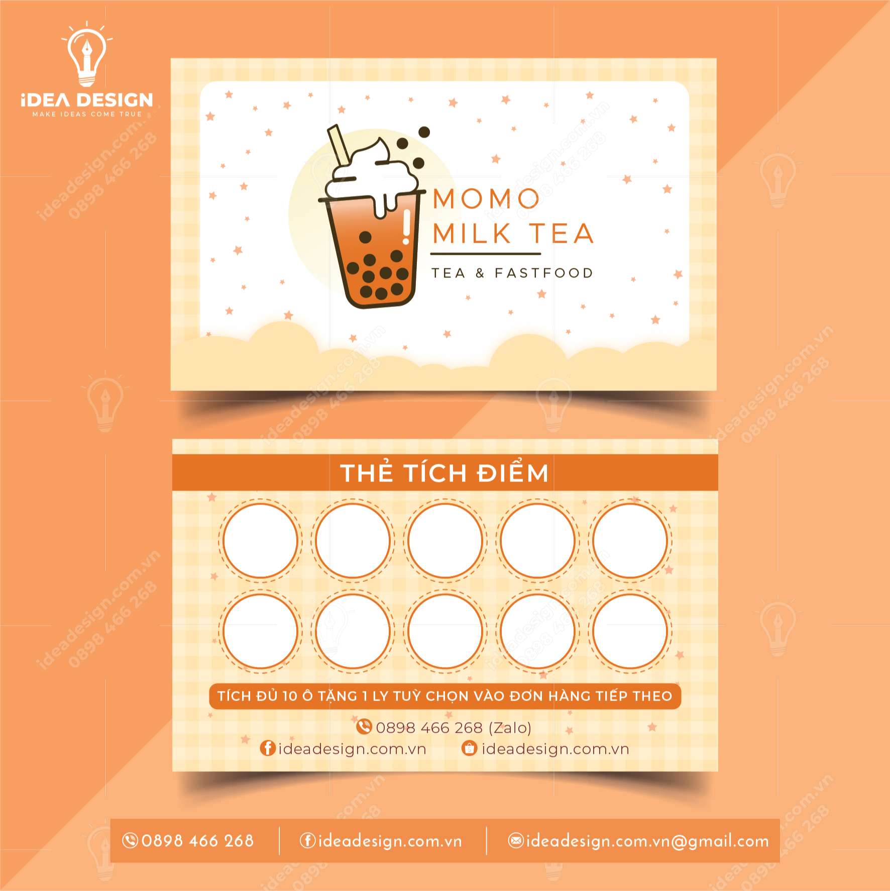 Card Visit Quán Cafe - Trà Sữa 03