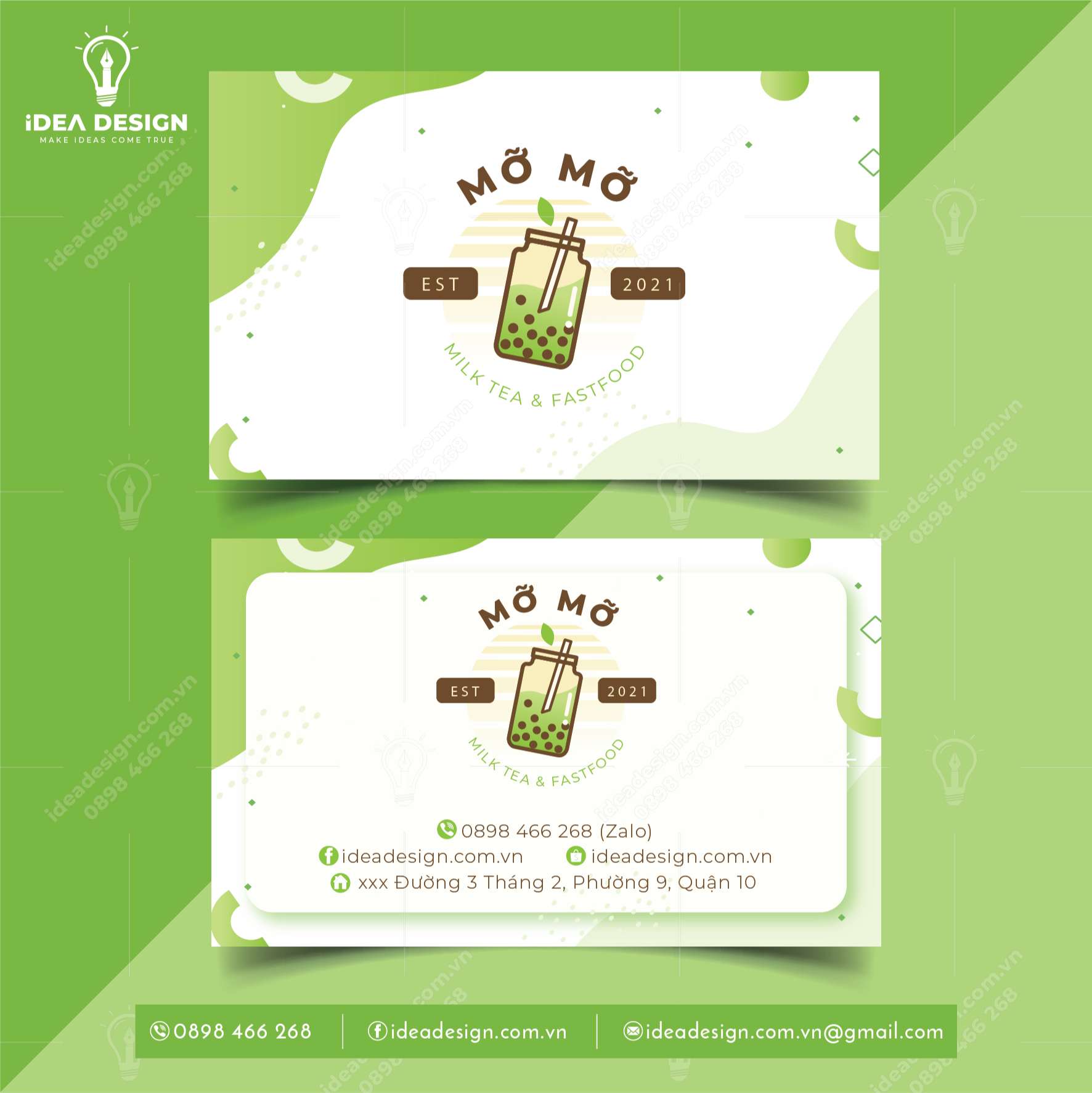 Card Visit Quán Cafe - Trà Sữa 04