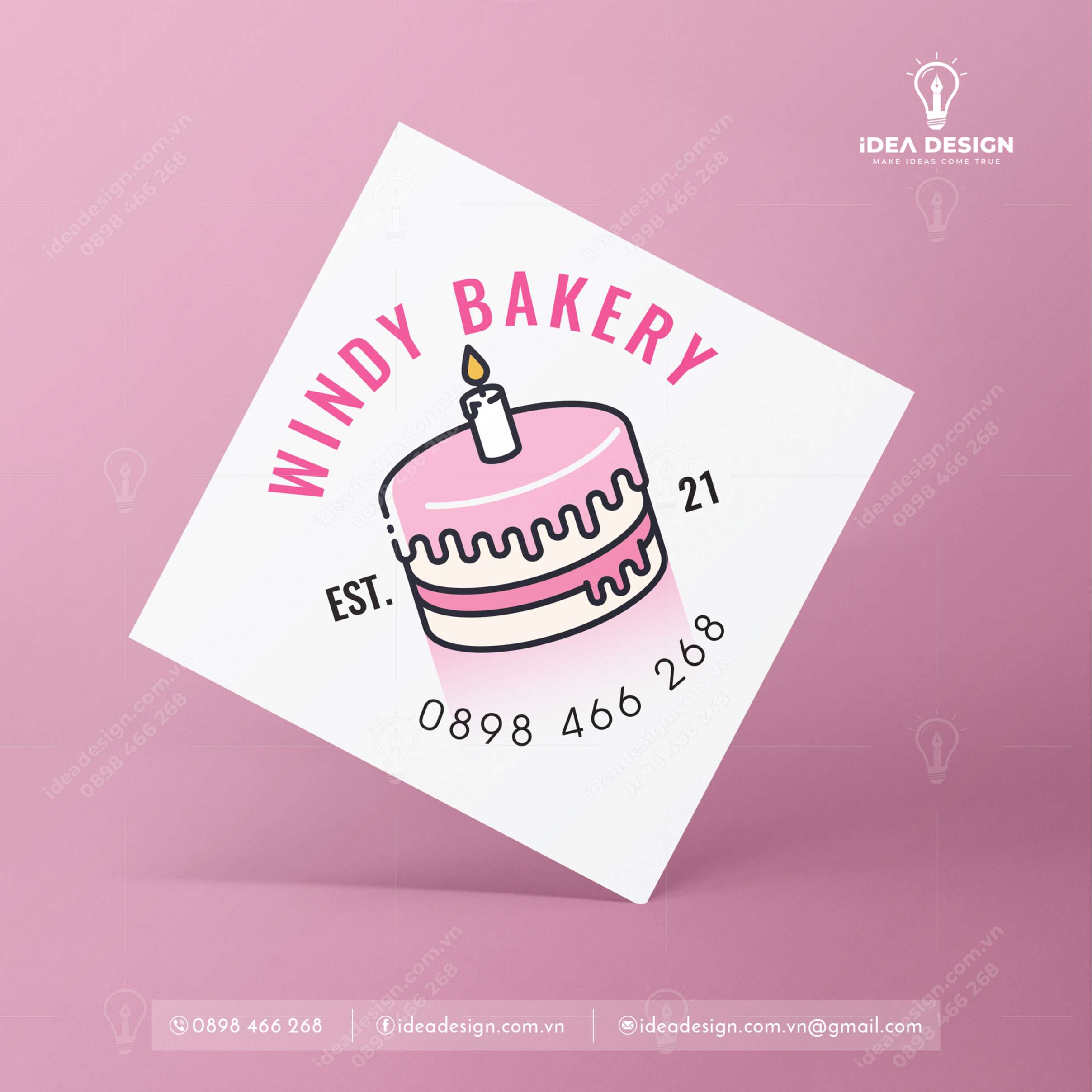 Tag Cắm Bánh Sinh Nhật - Hình Vuông 02