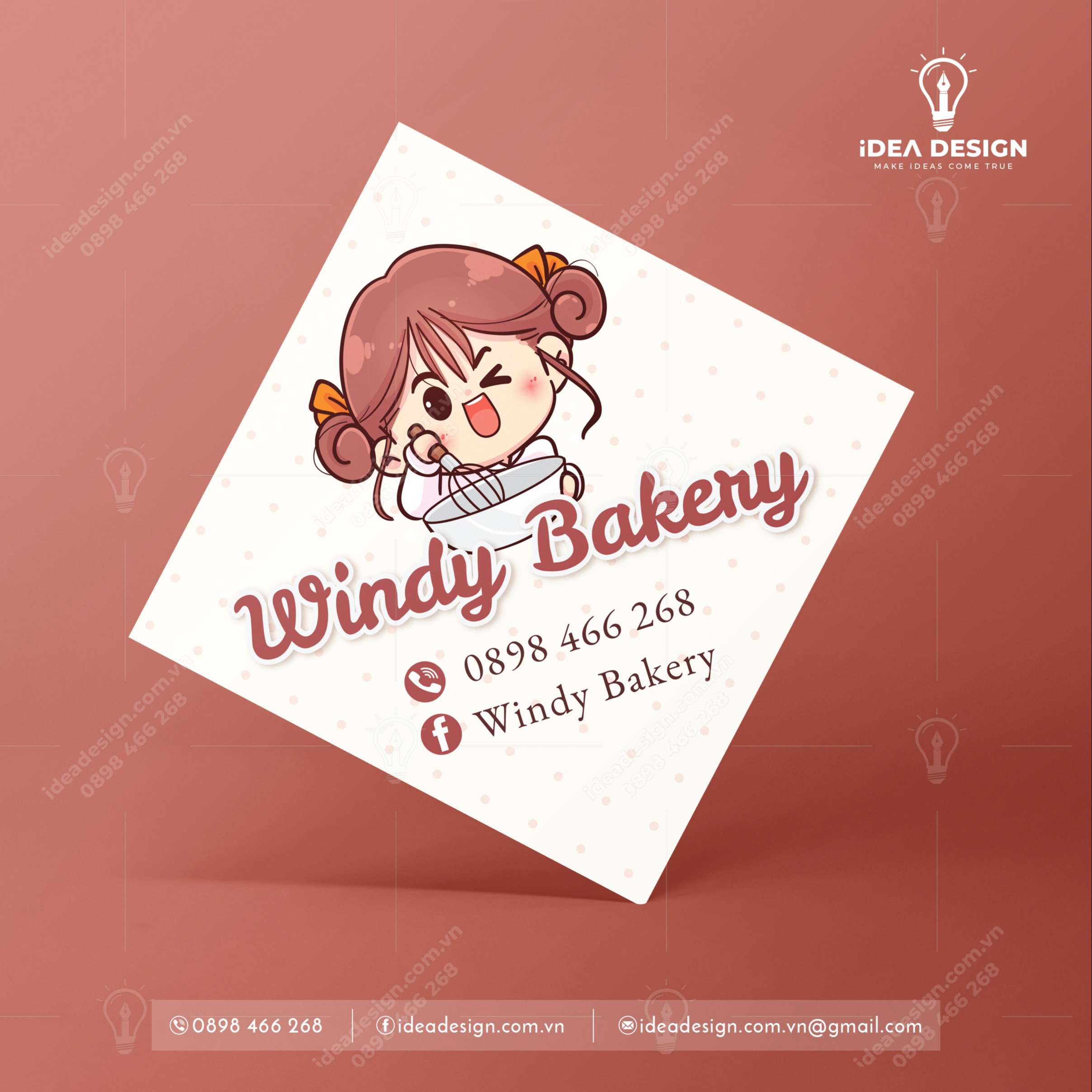 Tag Cắm Bánh Sinh Nhật - Hình Vuông 04