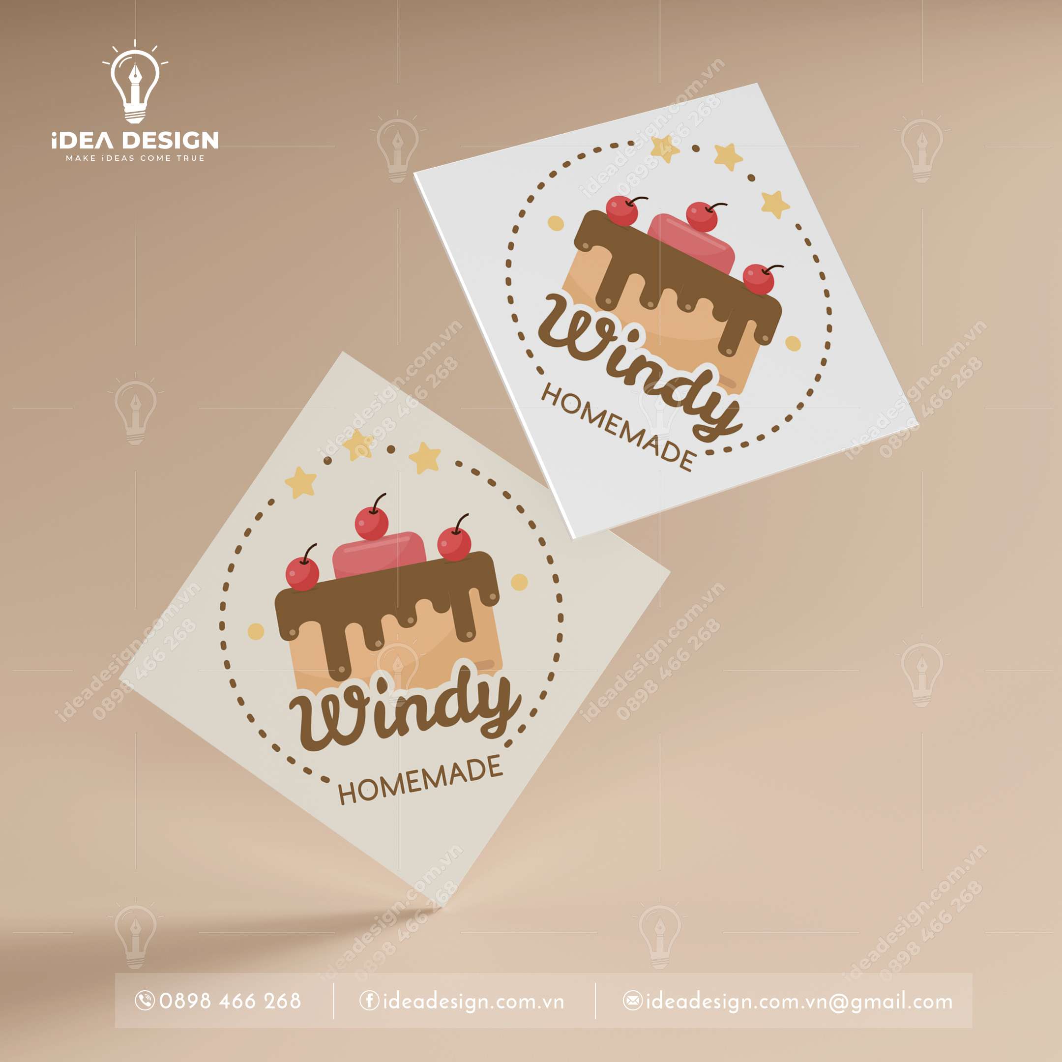 Tag Cắm Bánh Sinh Nhật - Hình Vuông 07