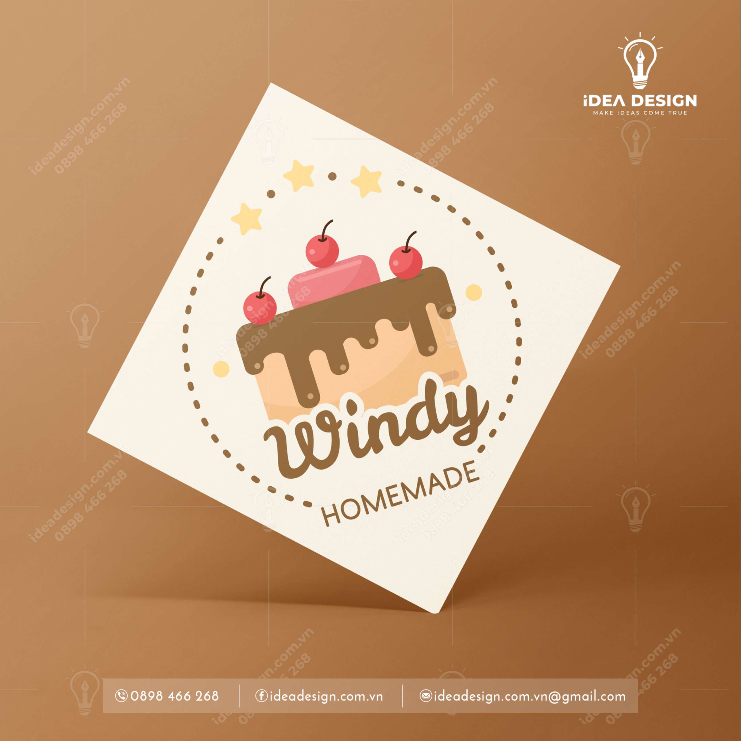 Tag Cắm Bánh Sinh Nhật - Hình Vuông 08