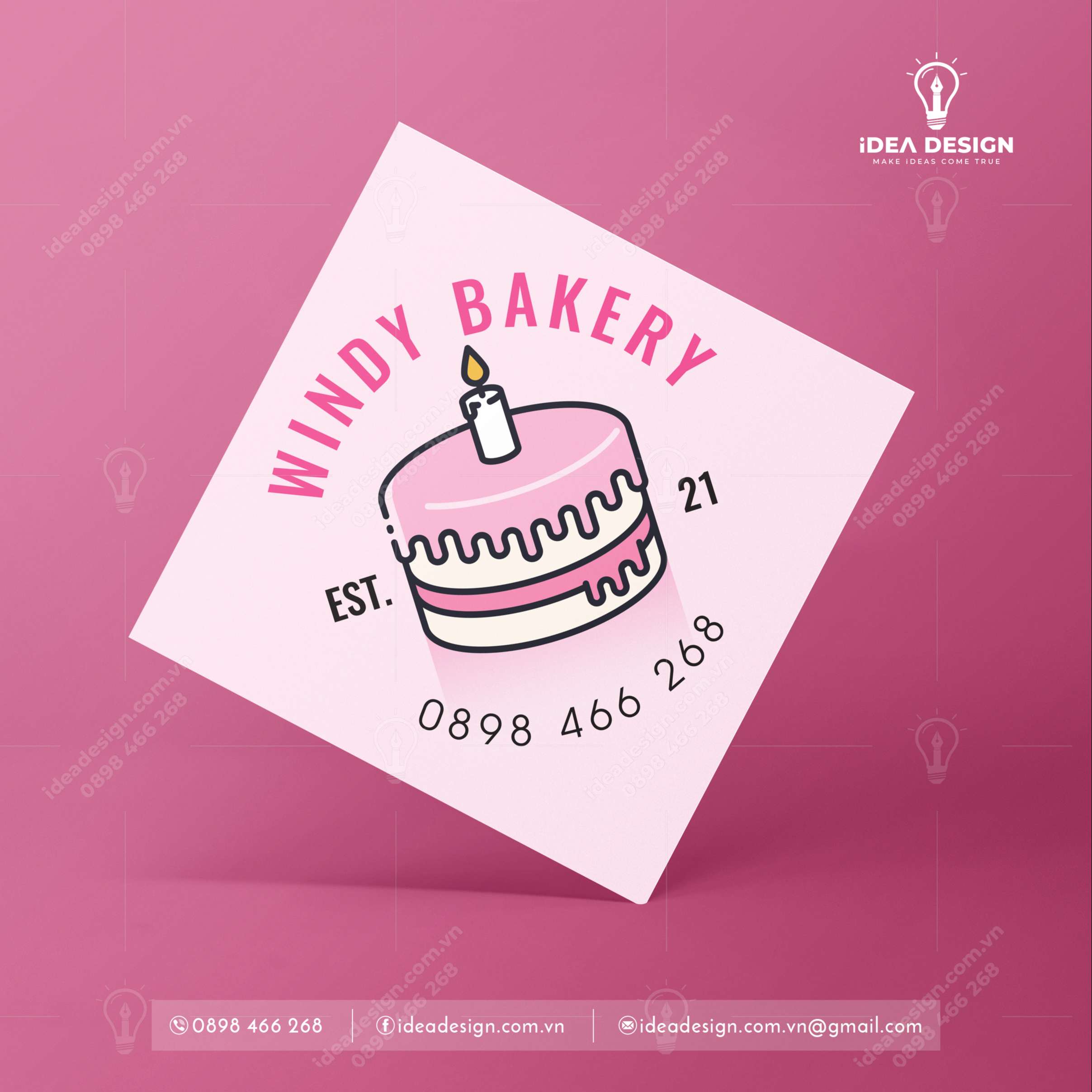 Tag Cắm Bánh Sinh Nhật - Hình Vuông 012