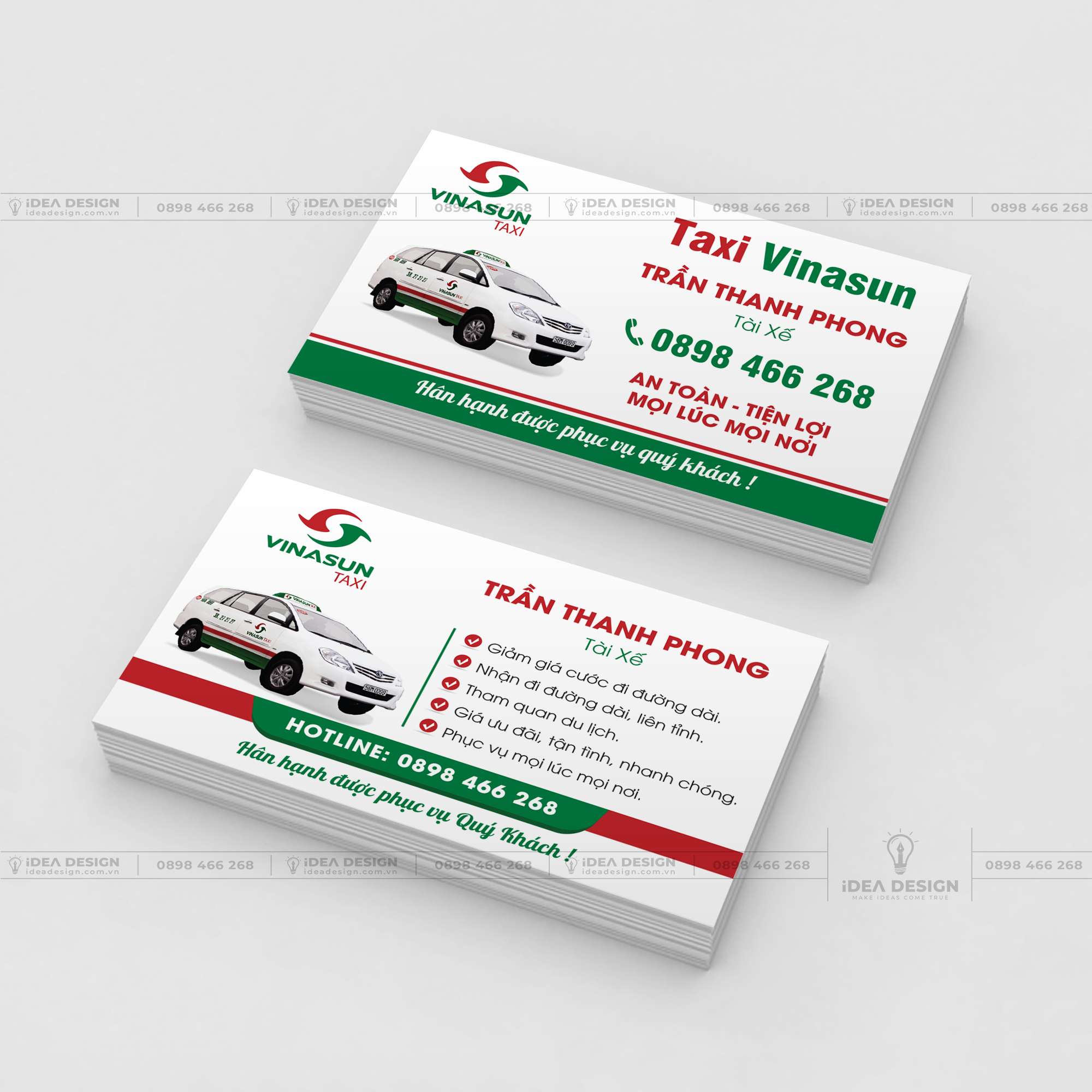 Card Visit Xe Dịch Vụ - Xe Taxi Vinasun 01