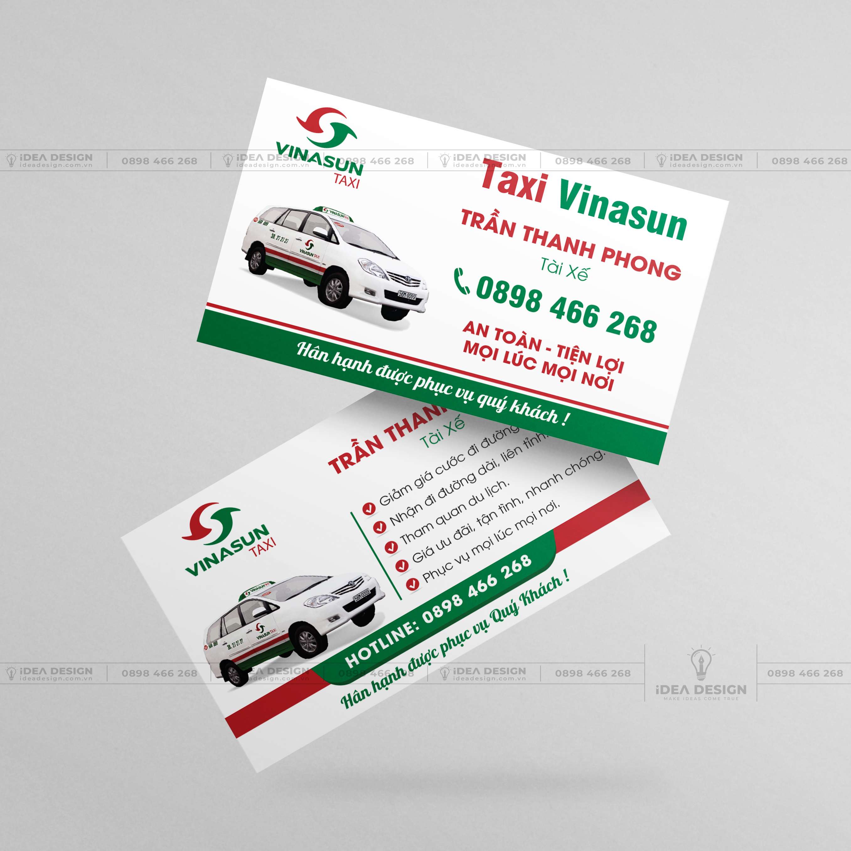 Card Visit Xe Dịch Vụ - Xe Taxi Vinasun 01