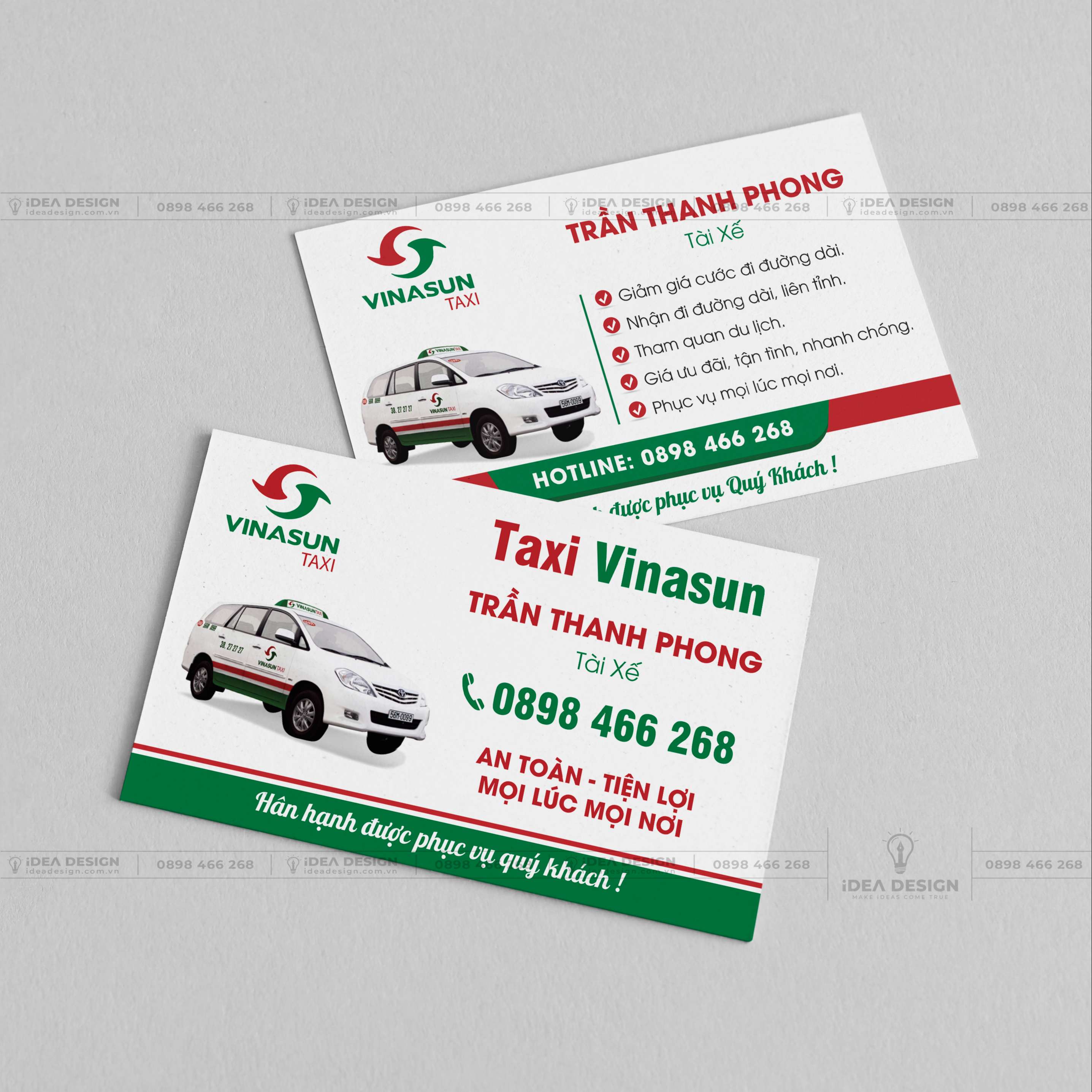Card Visit Xe Dịch Vụ - Xe Taxi Vinasun 01