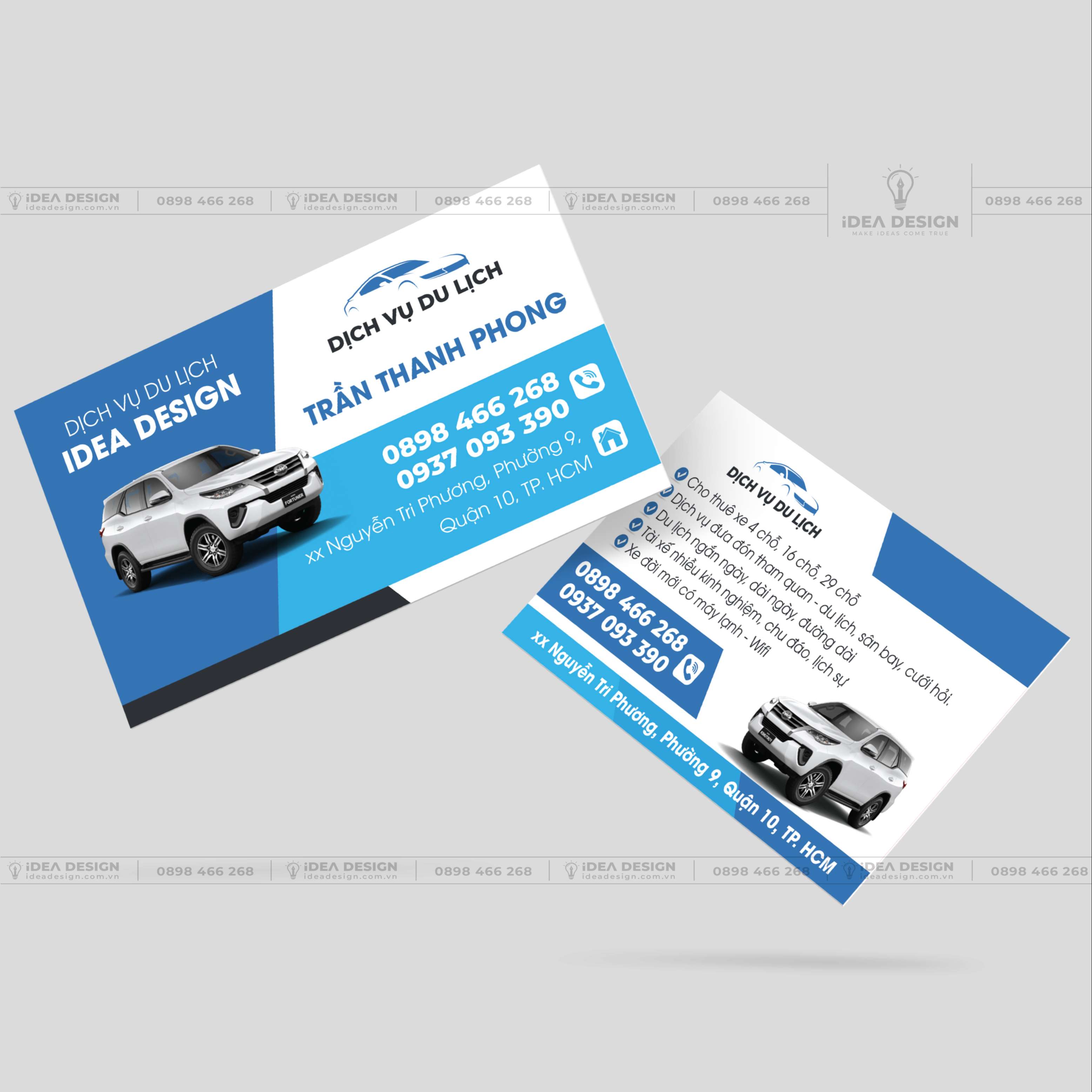 Card Visit Thuê Xe Du Lịch - Xe Dịch Vụ 04