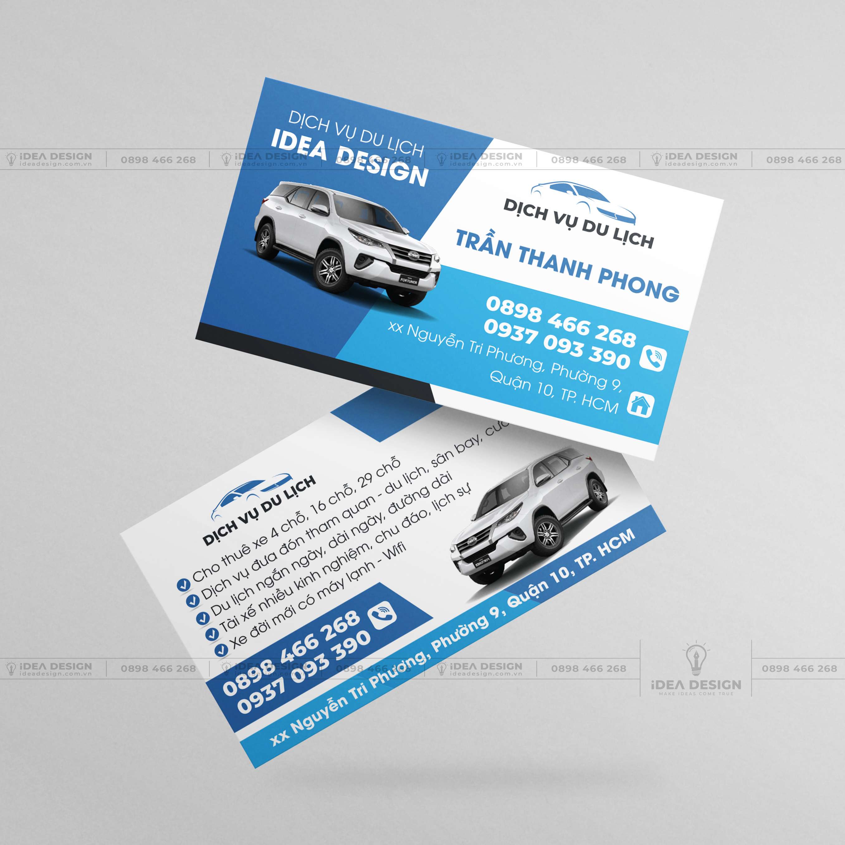 Card Visit Thuê Xe Du Lịch - Xe Dịch Vụ 04