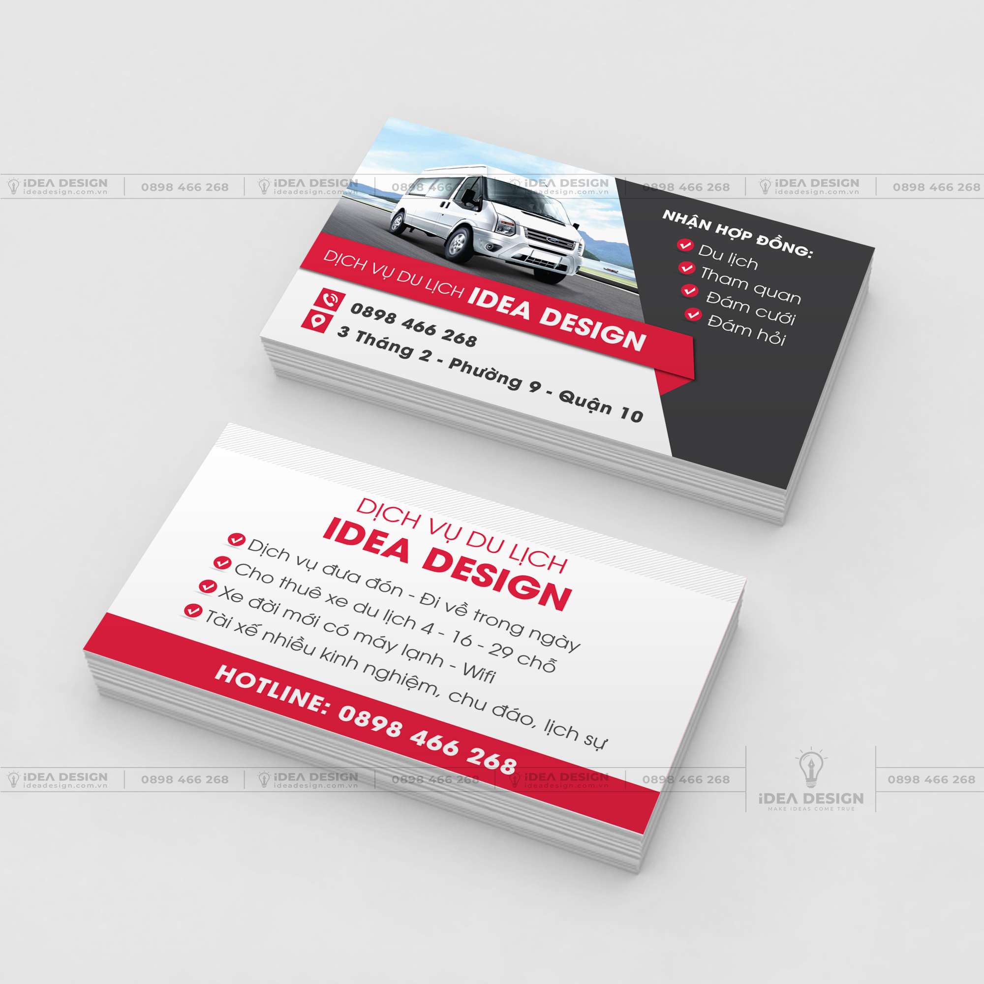 Card Visit Thuê Xe Du Lịch - Xe Dịch Vụ 02