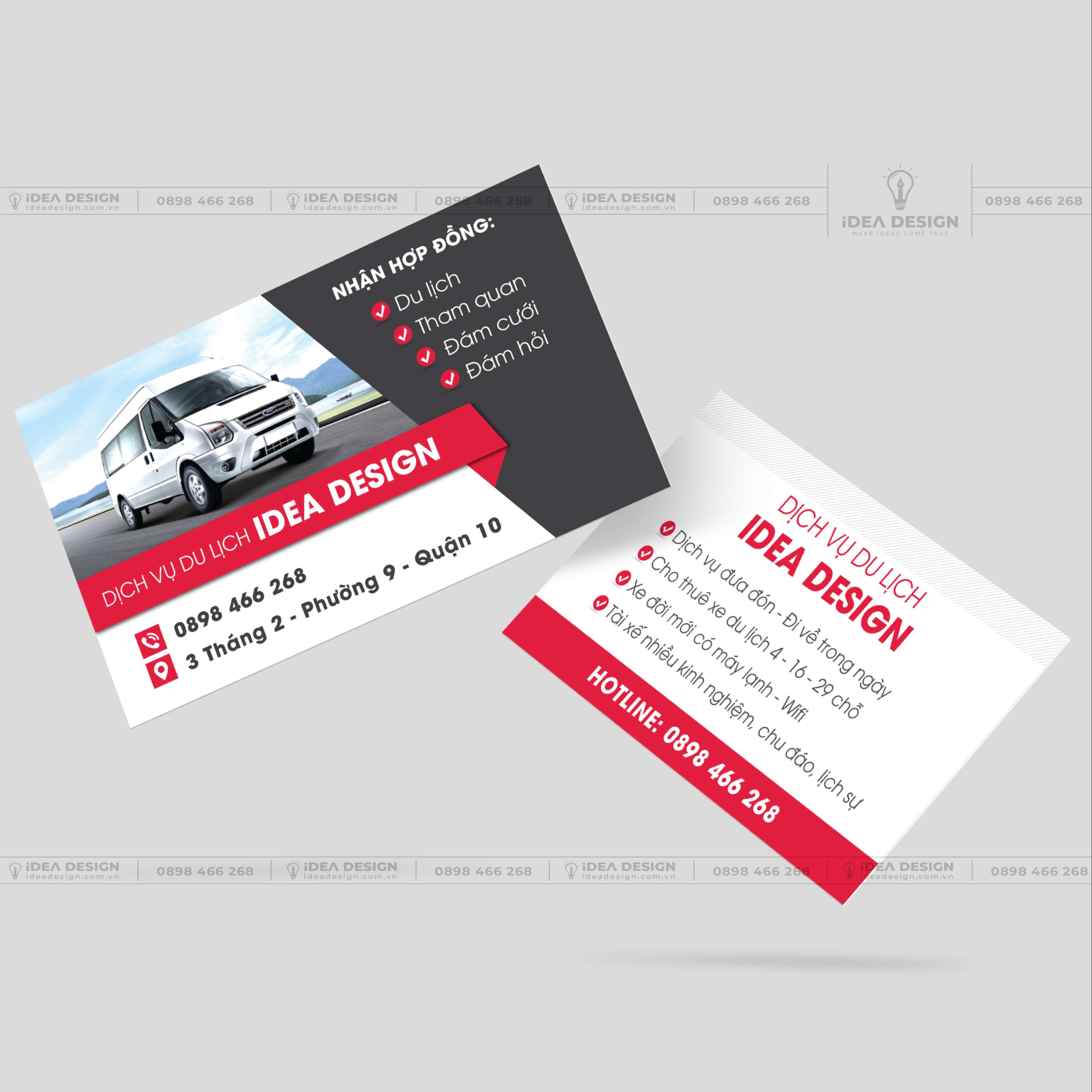 Card Visit Thuê Xe Du Lịch - Xe Dịch Vụ 02