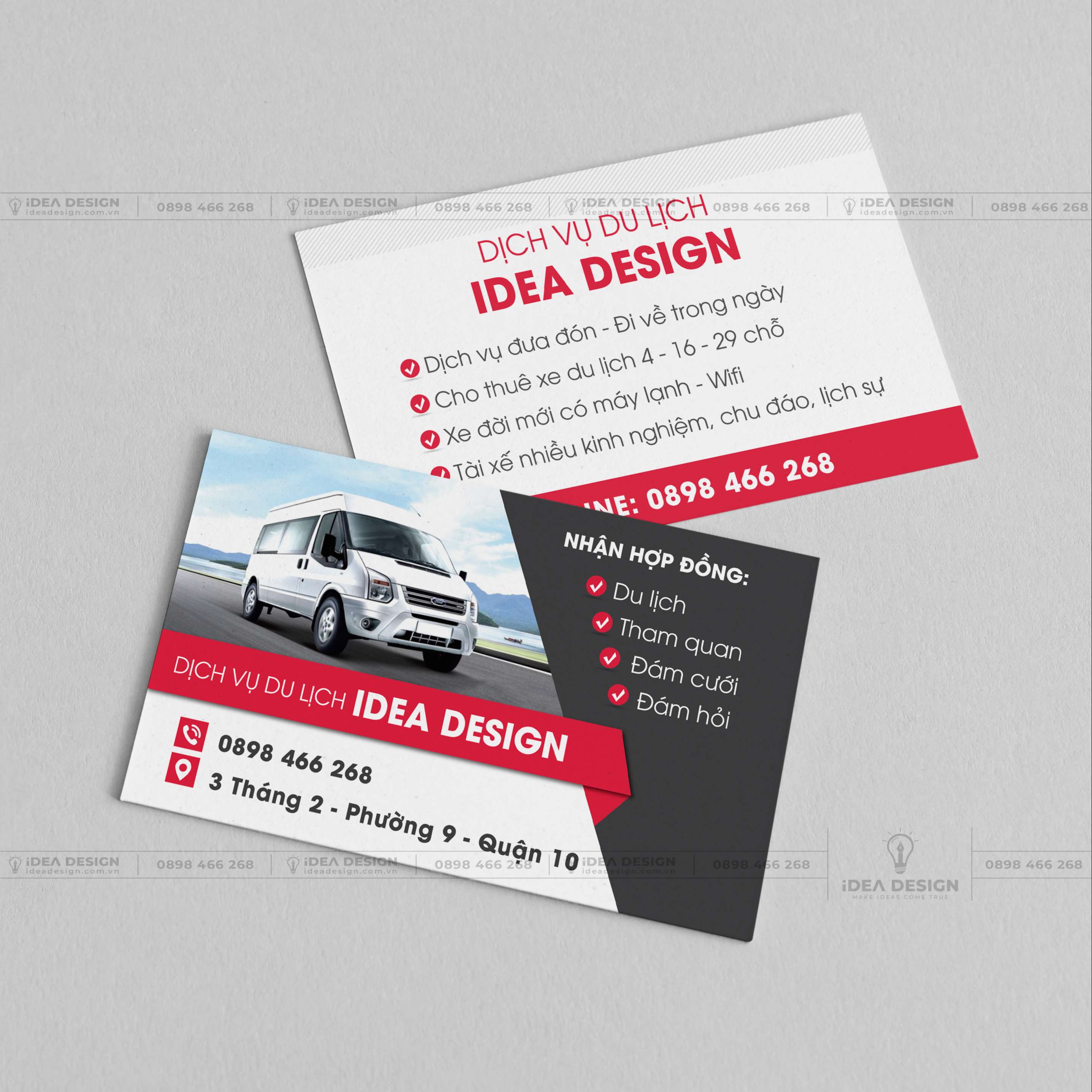 Card Visit Thuê Xe Du Lịch - Xe Dịch Vụ 02