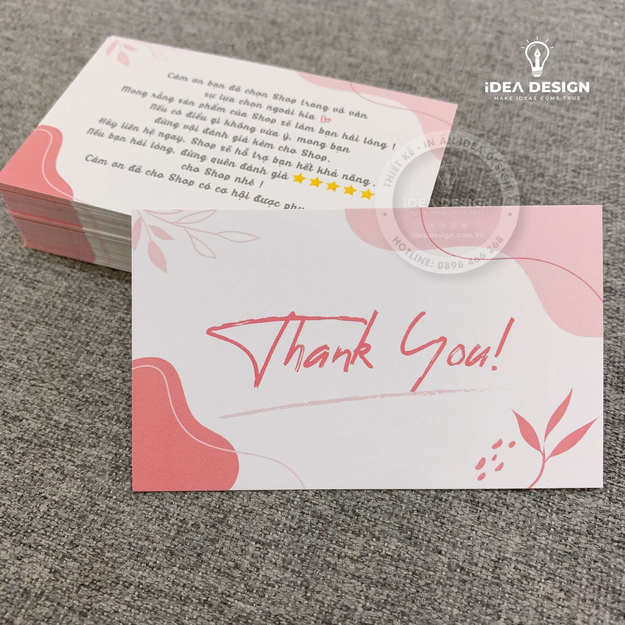 Card Thank You, Card Cám Ơn 01 (Có Sẵn)