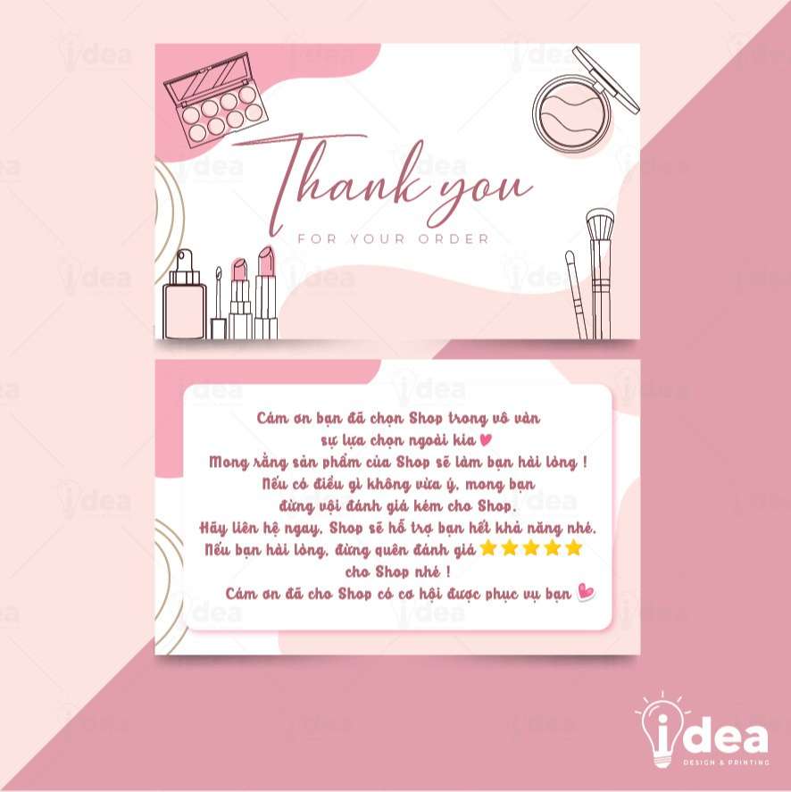 Card Thank You, Card Cám Ơn 04 (Có Sẵn)