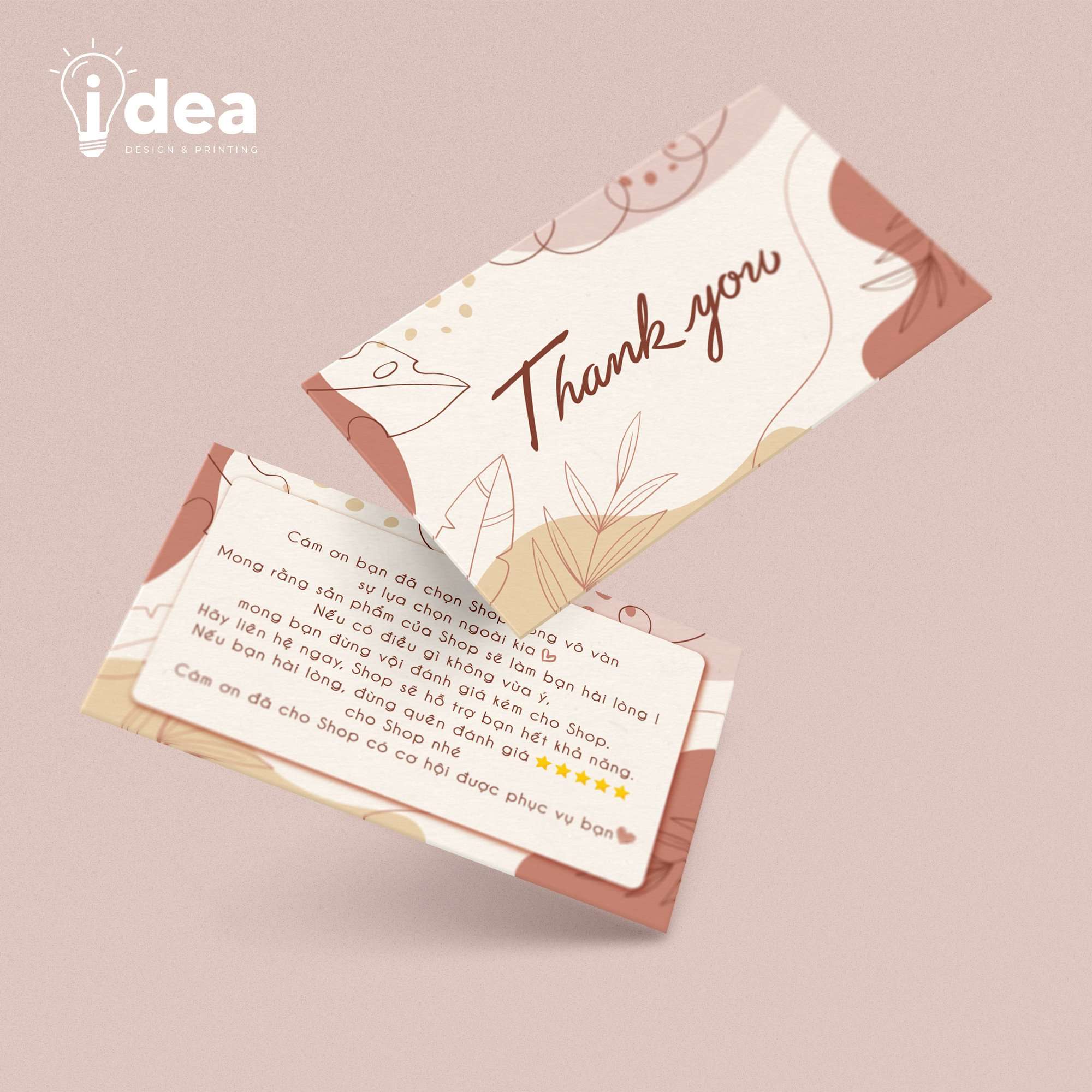 Card Thank You, Card Cám Ơn 10 (Có Sẵn)