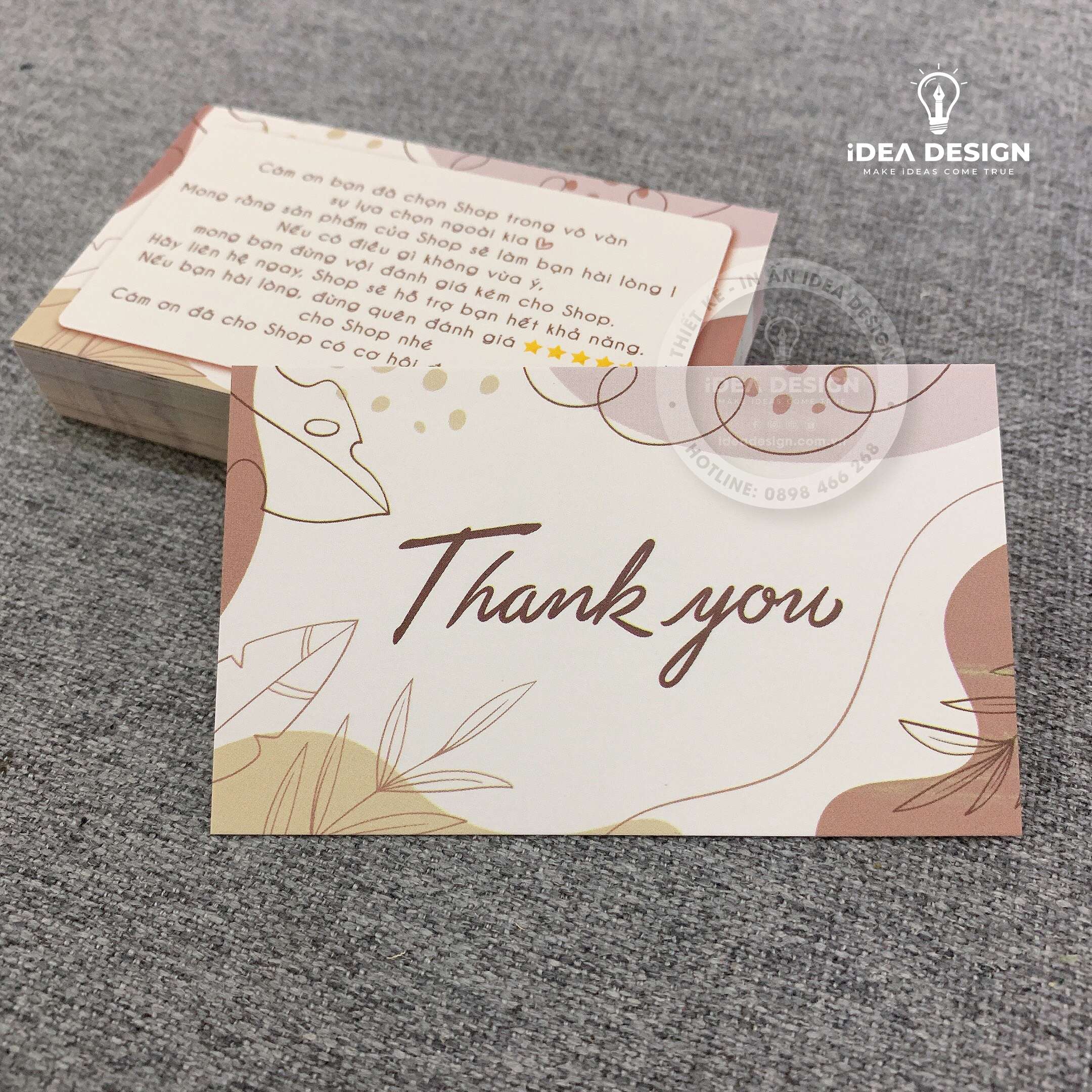 Card Thank You, Card Cám Ơn 10 (Có Sẵn)