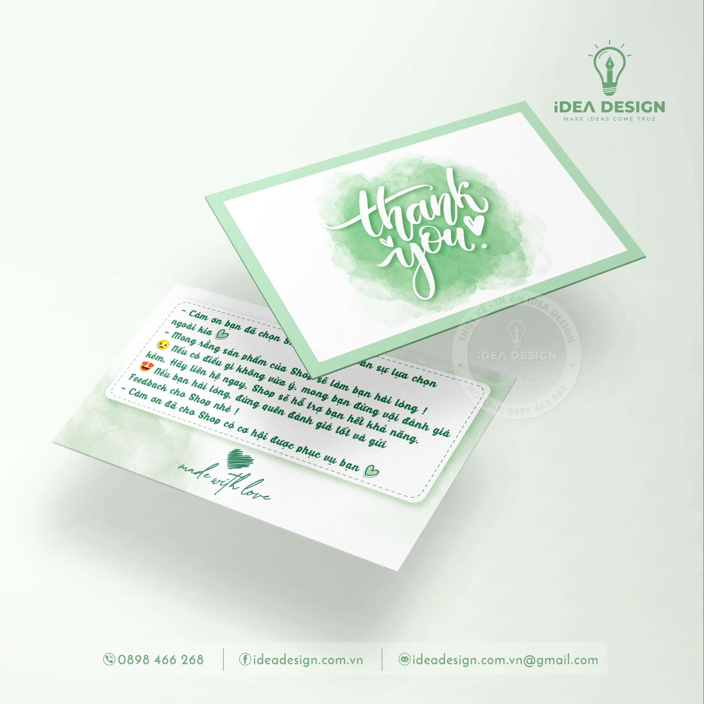 Card Thank You, Card Cám Ơn 14 (Có Sẵn)