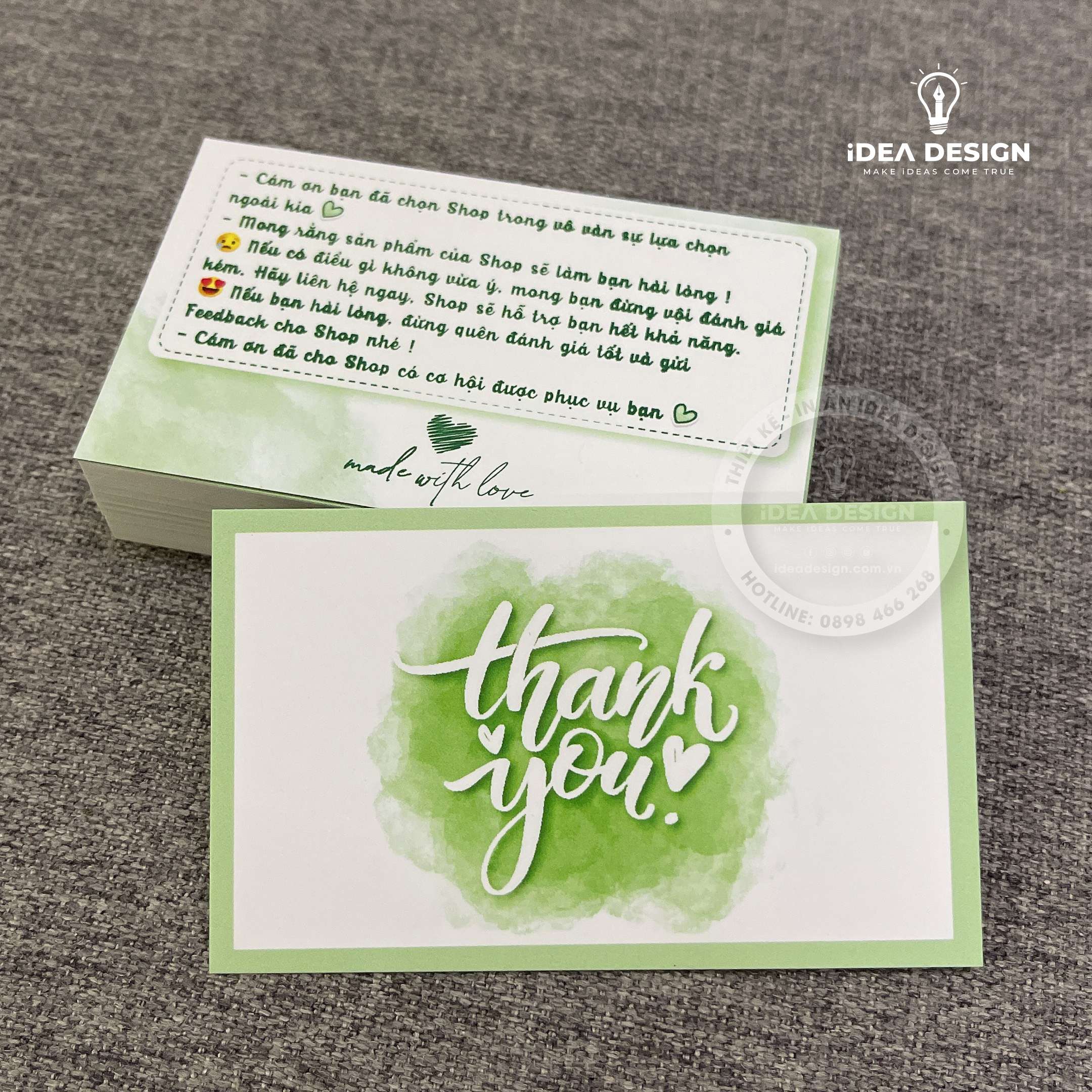 Card Thank You, Card Cám Ơn 14 (Có Sẵn)