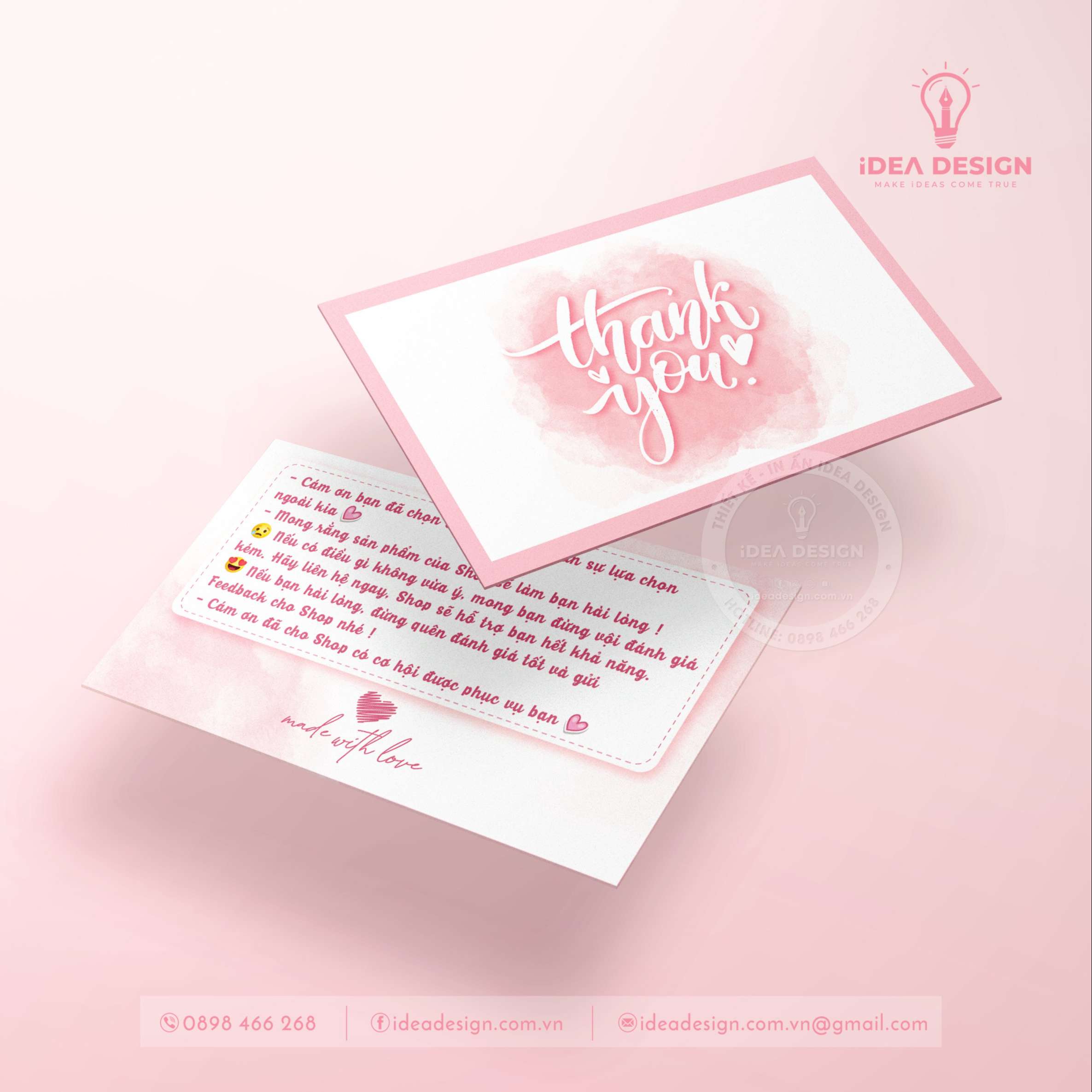 Card Thank You, Card Cám Ơn 14 (Có Sẵn)