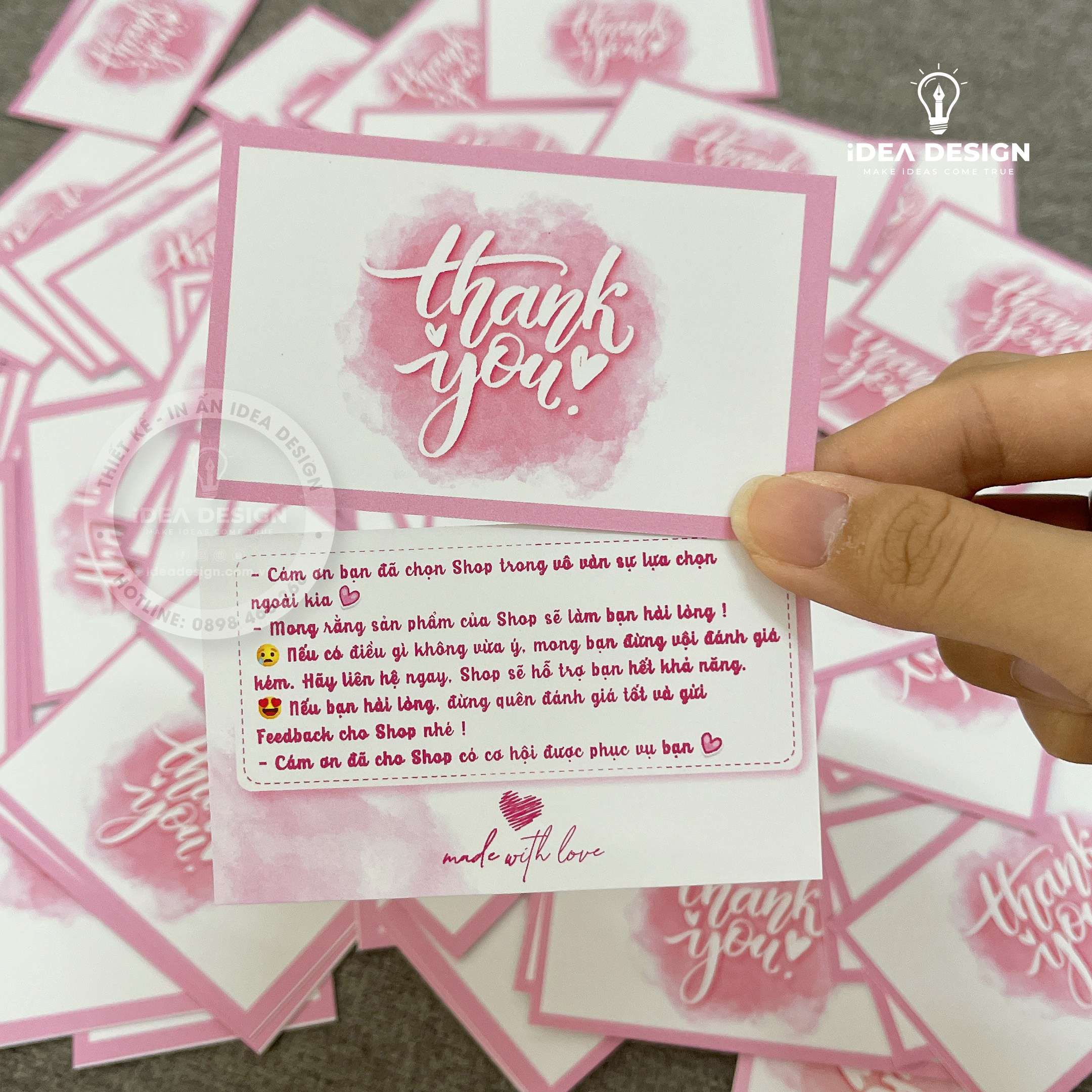 Card Thank You, Card Cám Ơn 14 (Có Sẵn)