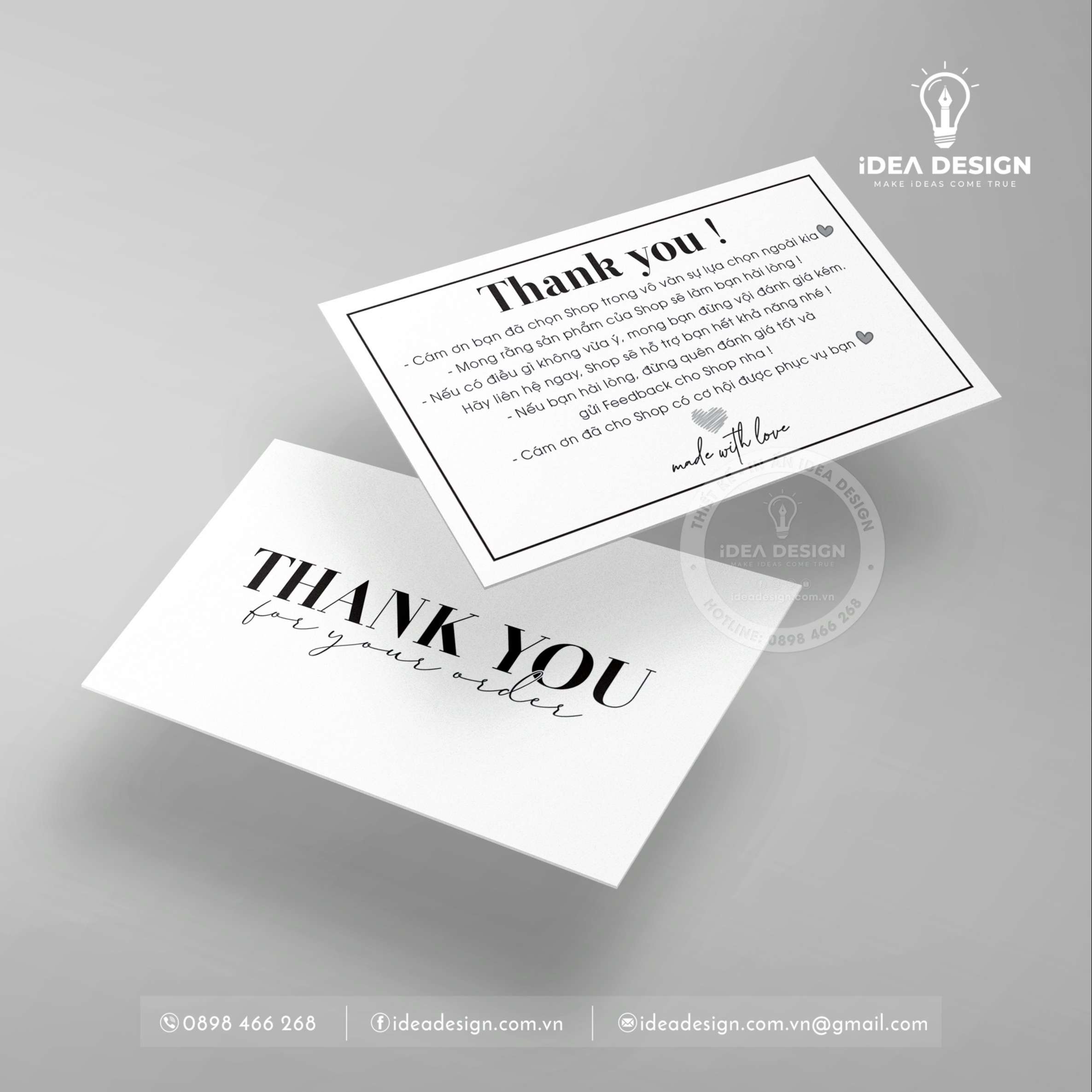 Card Thank You, Card Cám Ơn 18 (Có Sẵn)