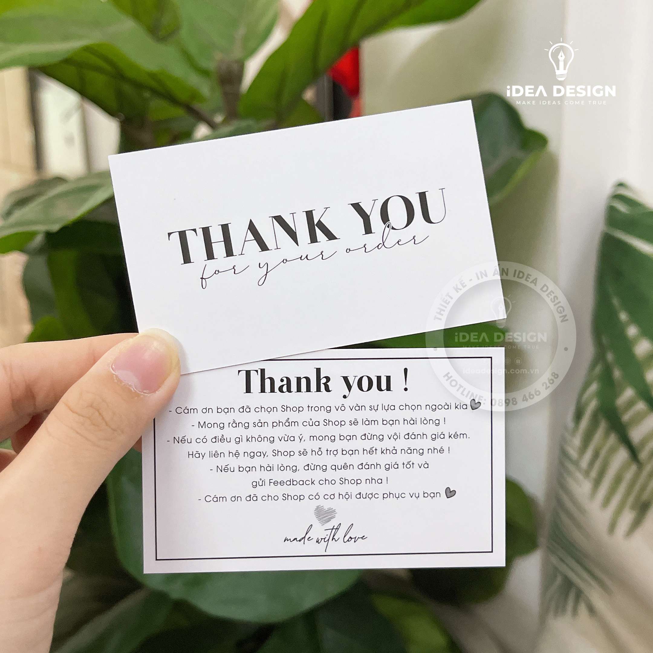 Card Thank You, Card Cám Ơn 18 (Có Sẵn)