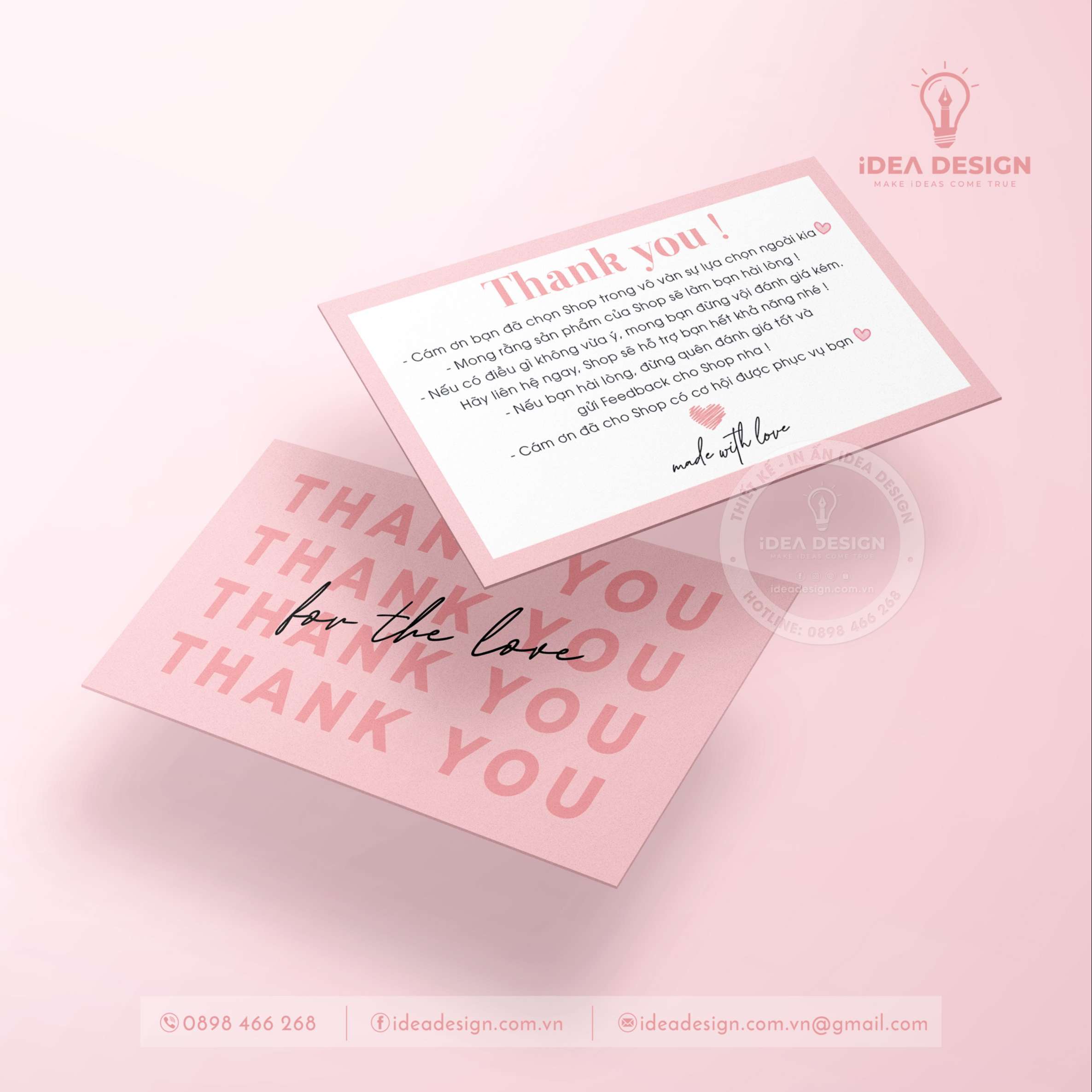 Card Thank You, Card Cám Ơn 19 (Có Sẵn)