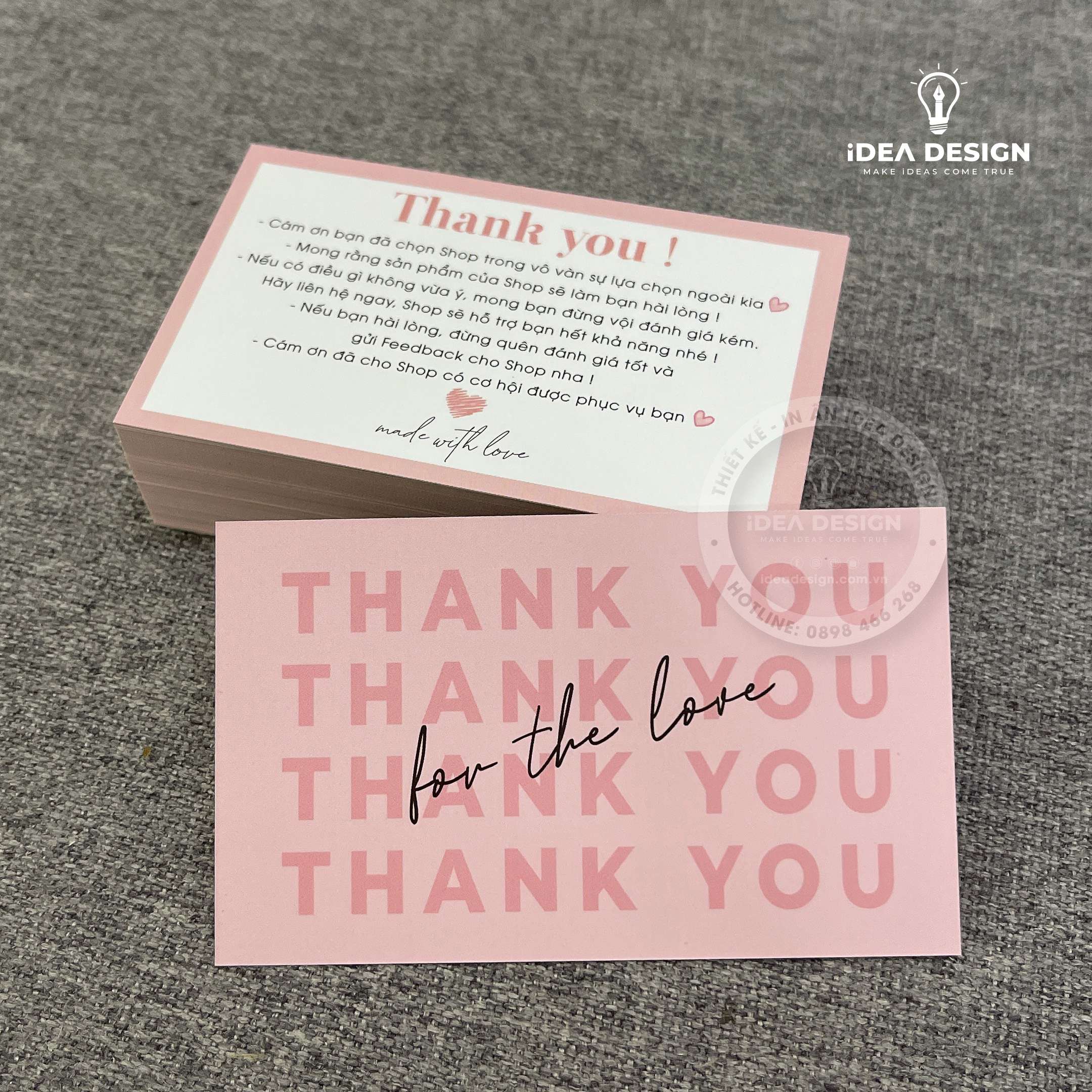 Card Thank You, Card Cám Ơn 19 (Có Sẵn)