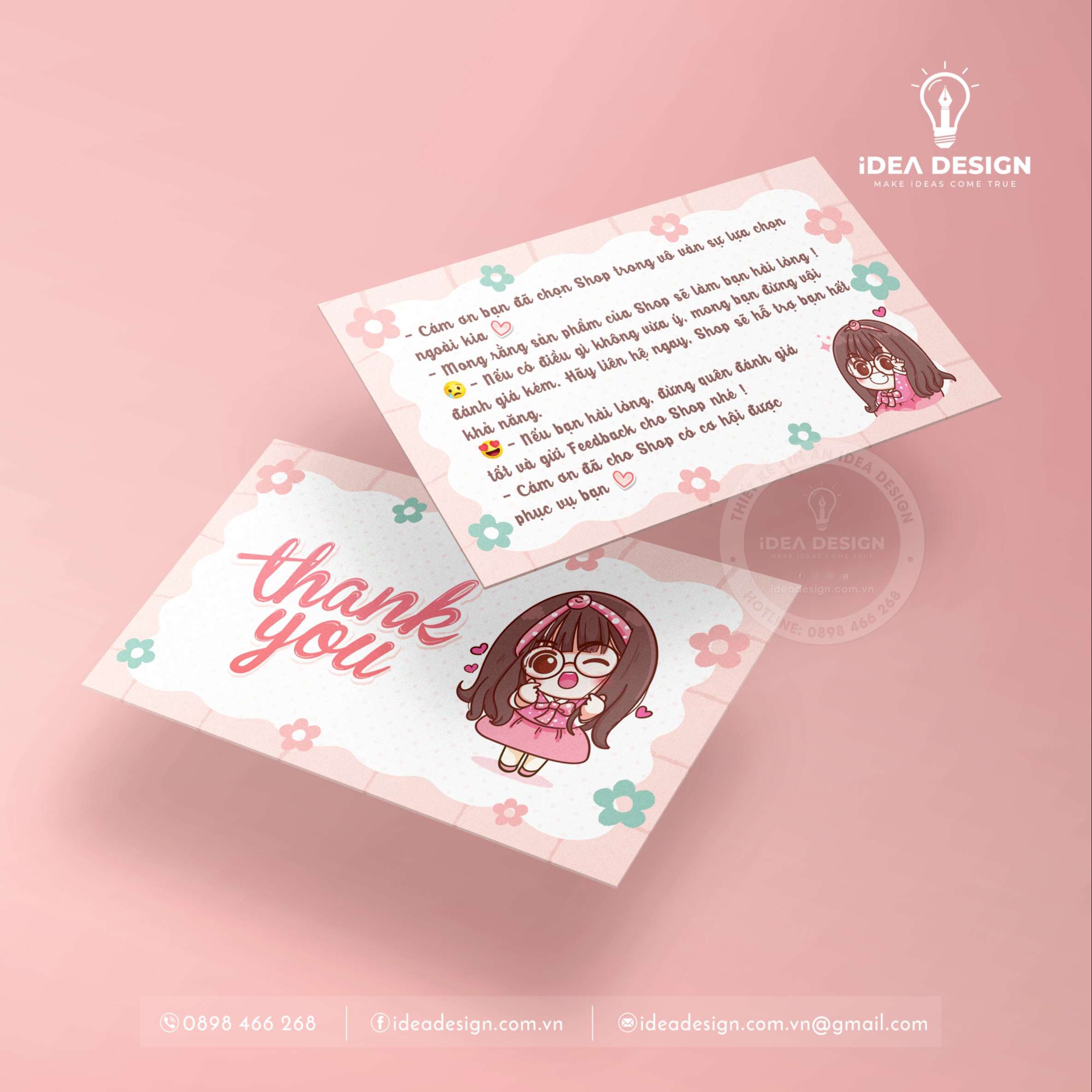 Card Thank You, Card Cám Ơn 23 (Có Sẵn)