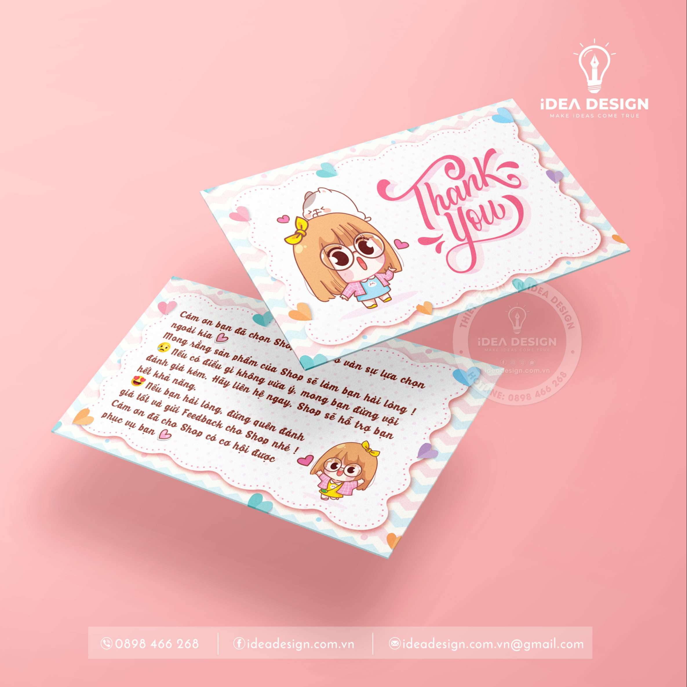 Card Thank You, Card Cám Ơn 24 (Có Sẵn)