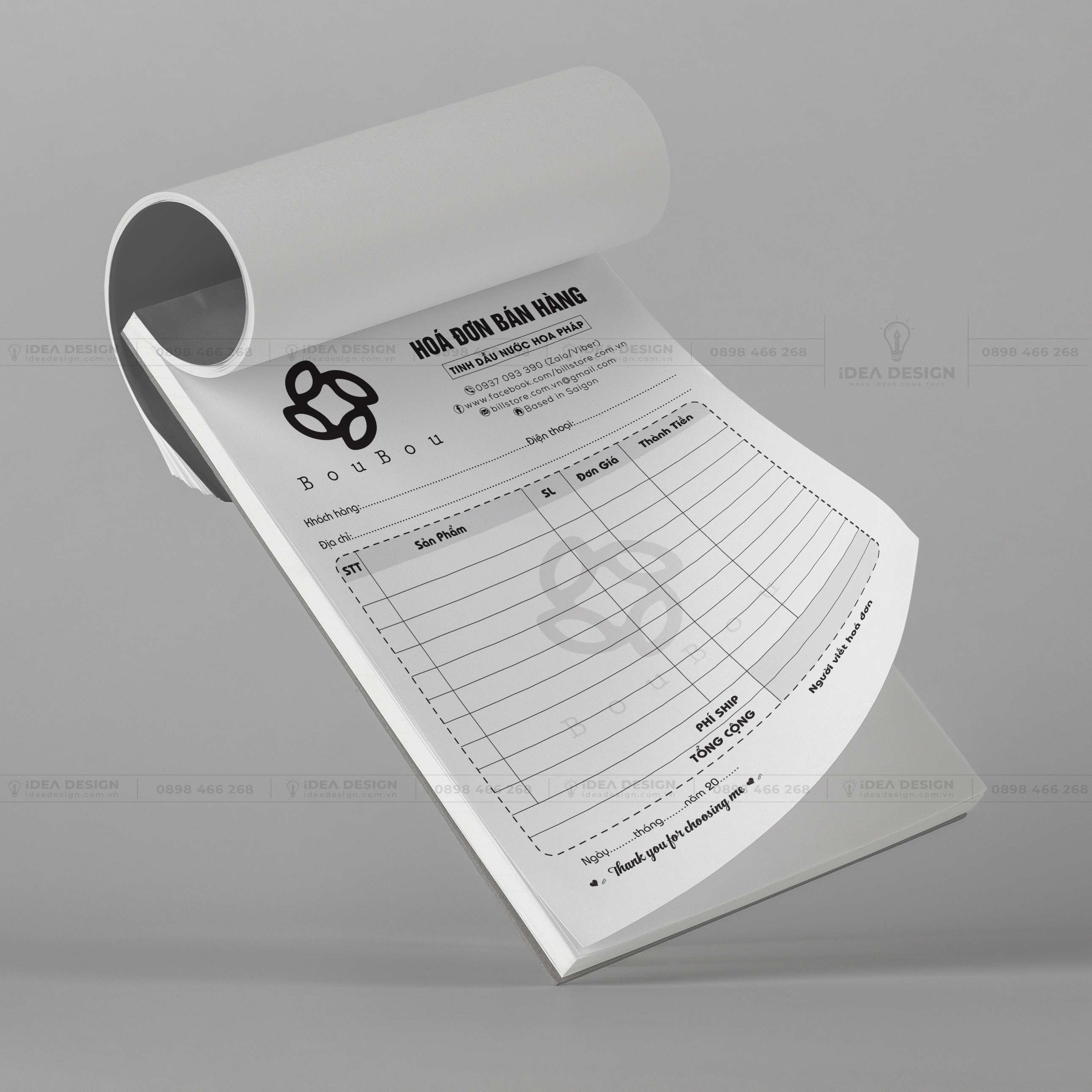 Hóa Đơn Nước Hoa BOUBOU Màu Đen Sang Trọng 02