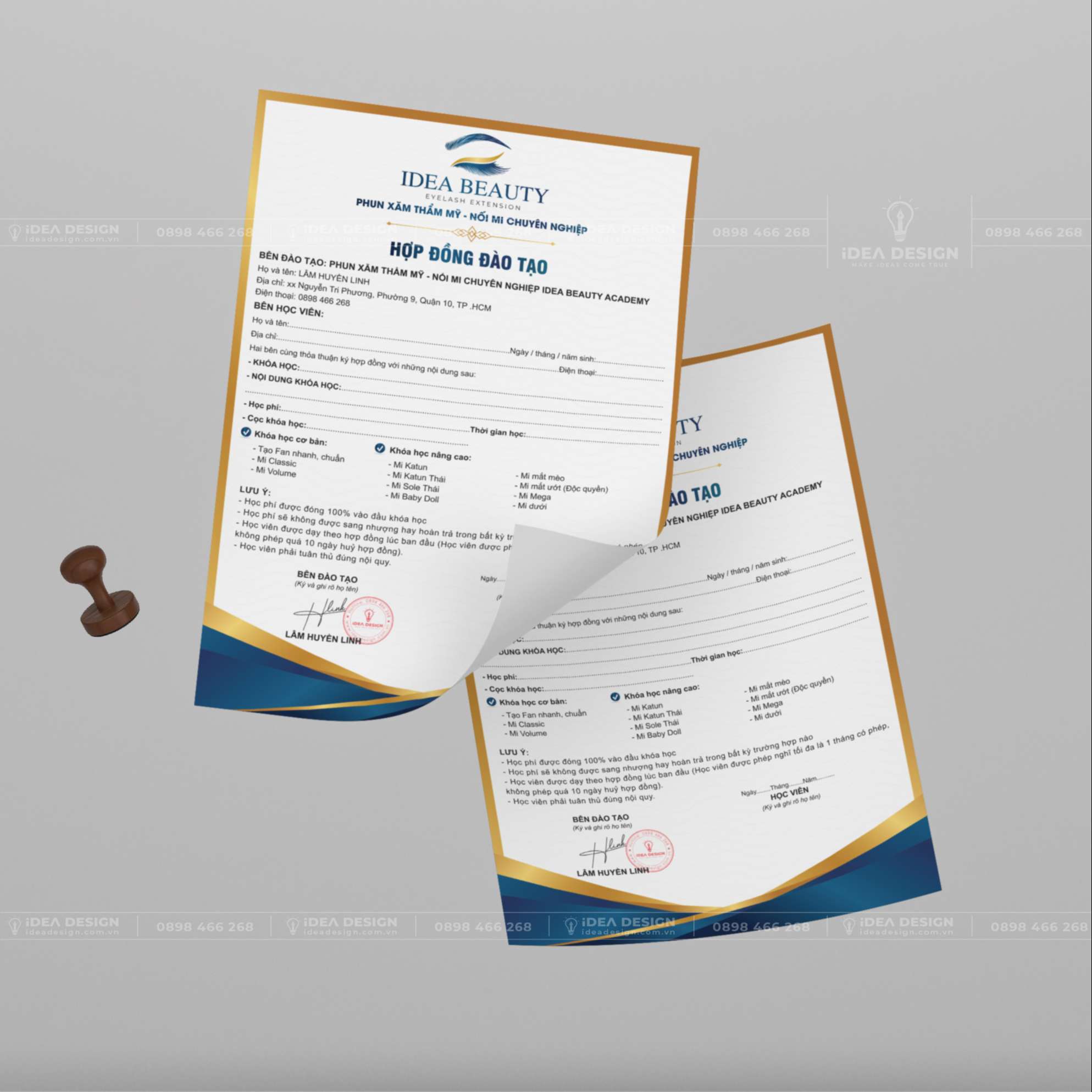 Hợp Đồng Đào Tạo Phun Xăm - Nối Mi 01