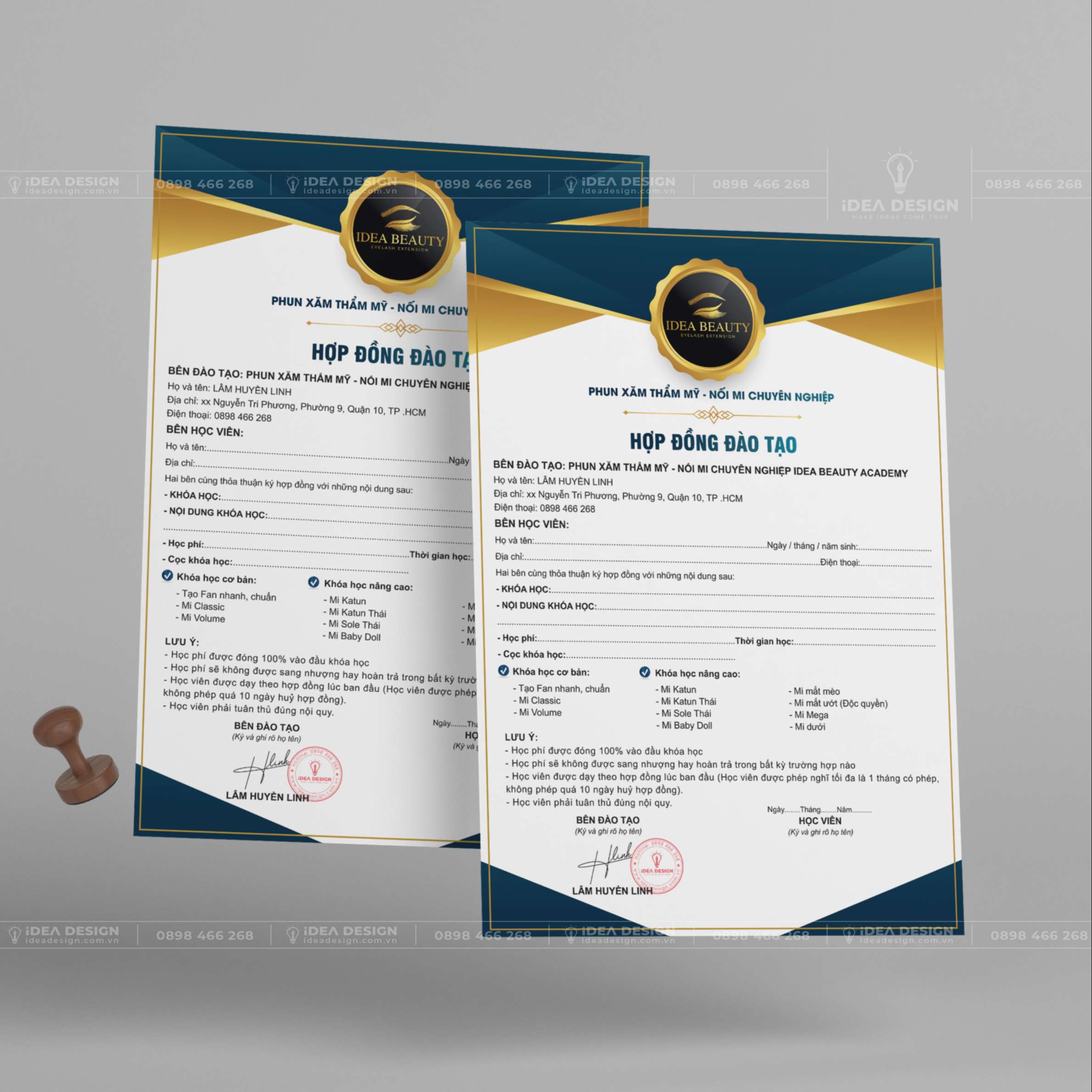 Hợp Đồng Đào Tạo Phun Xăm - Nối Mi 02