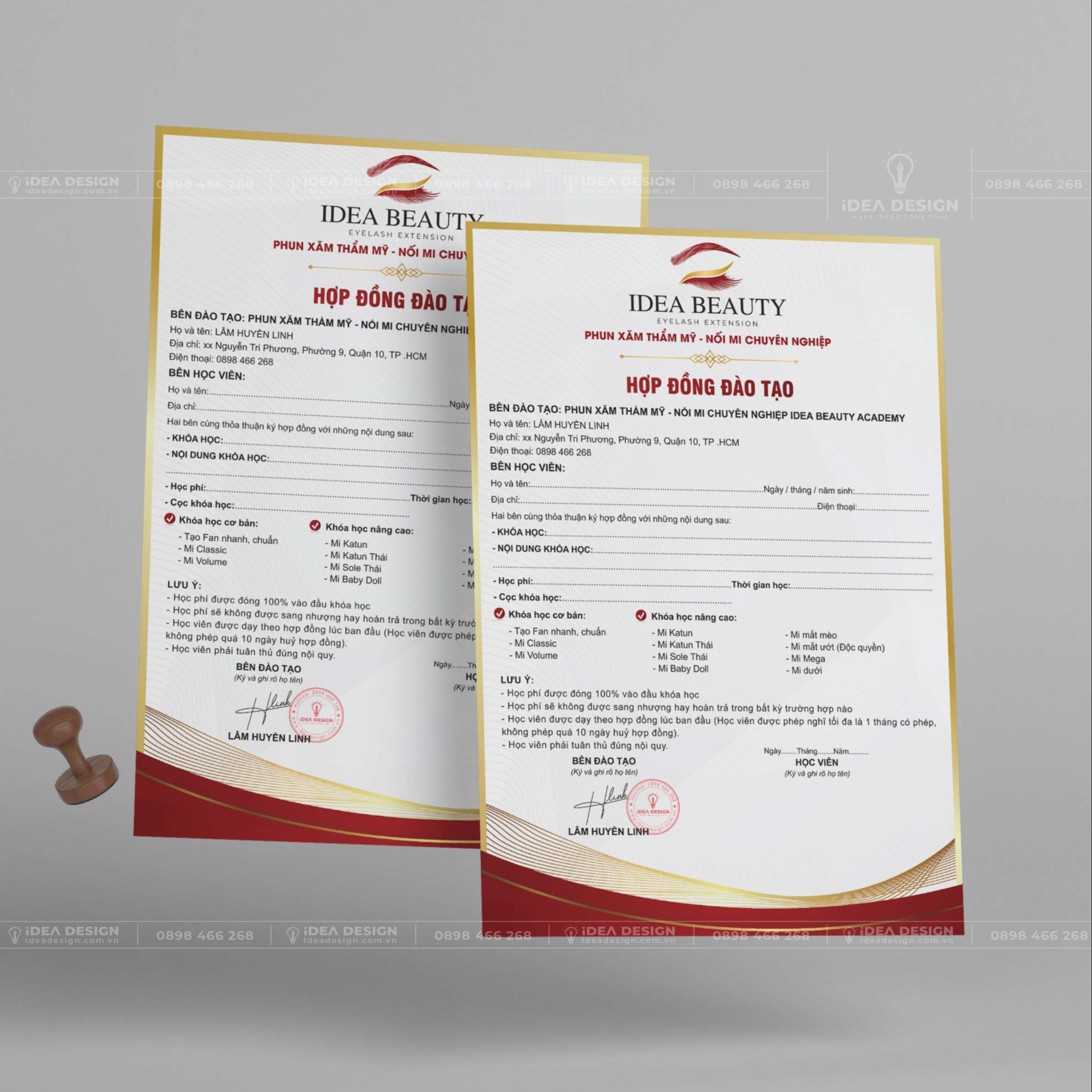 Hợp Đồng Đào Tạo Phun Xăm - Nối Mi 08