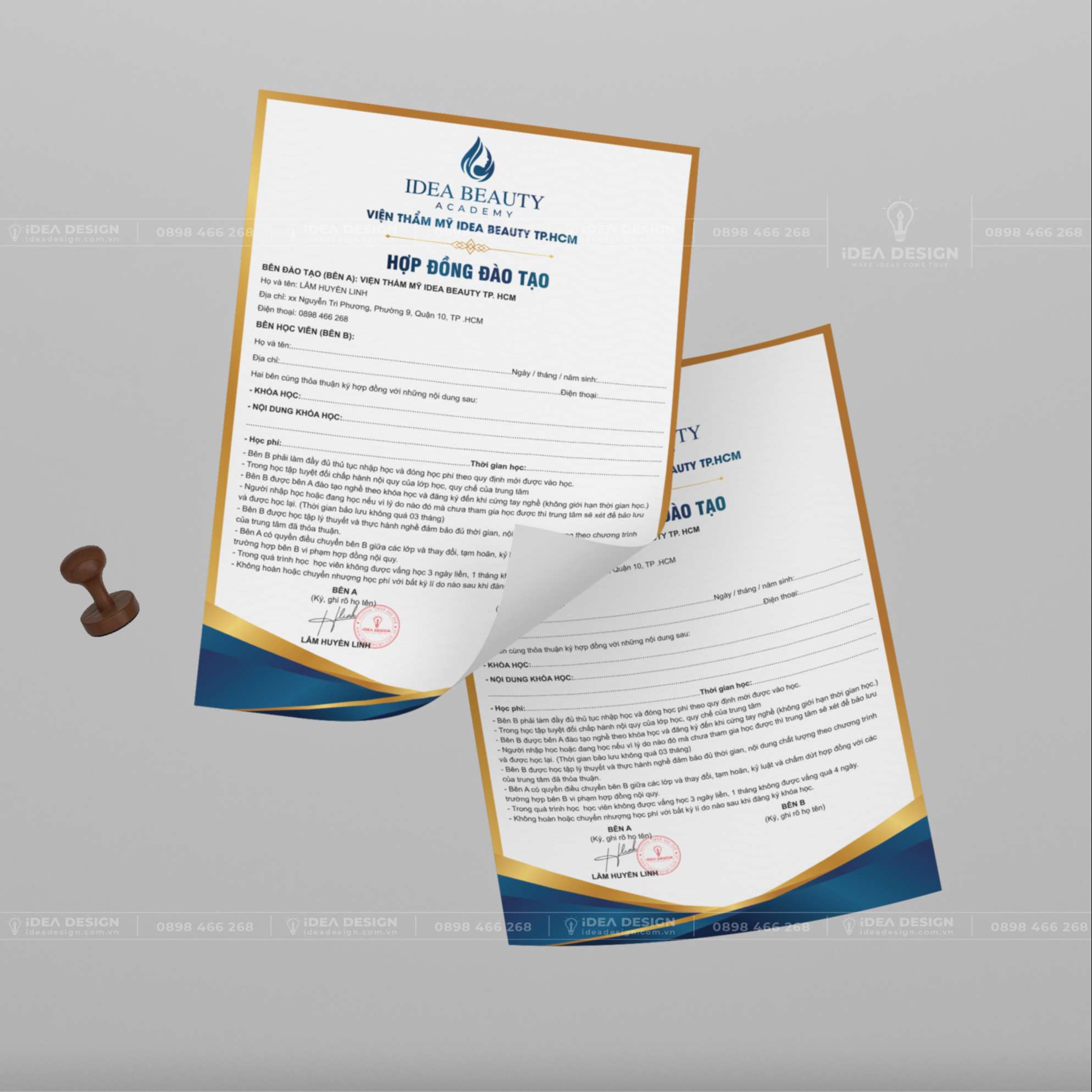 Hợp Đồng Đào Tạo Thẩm Mỹ 01