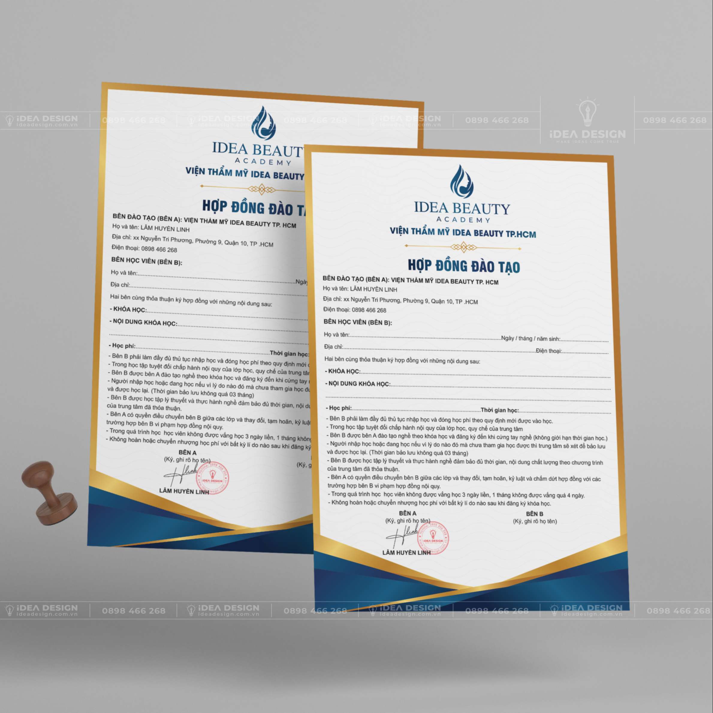 Hợp Đồng Đào Tạo Thẩm Mỹ 01