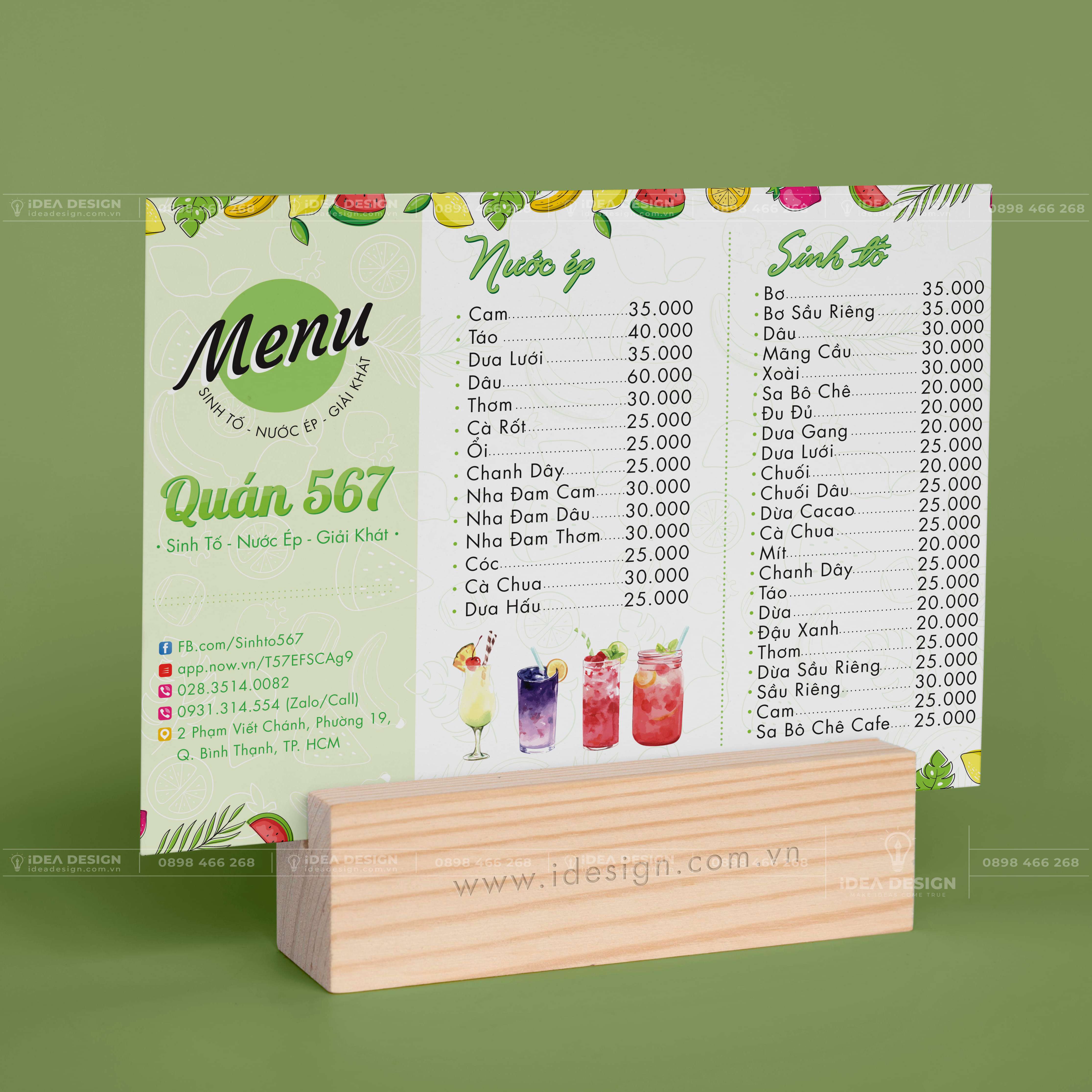 Menu Nhà Hàng - Đồ Uống - Dịch Vụ 04