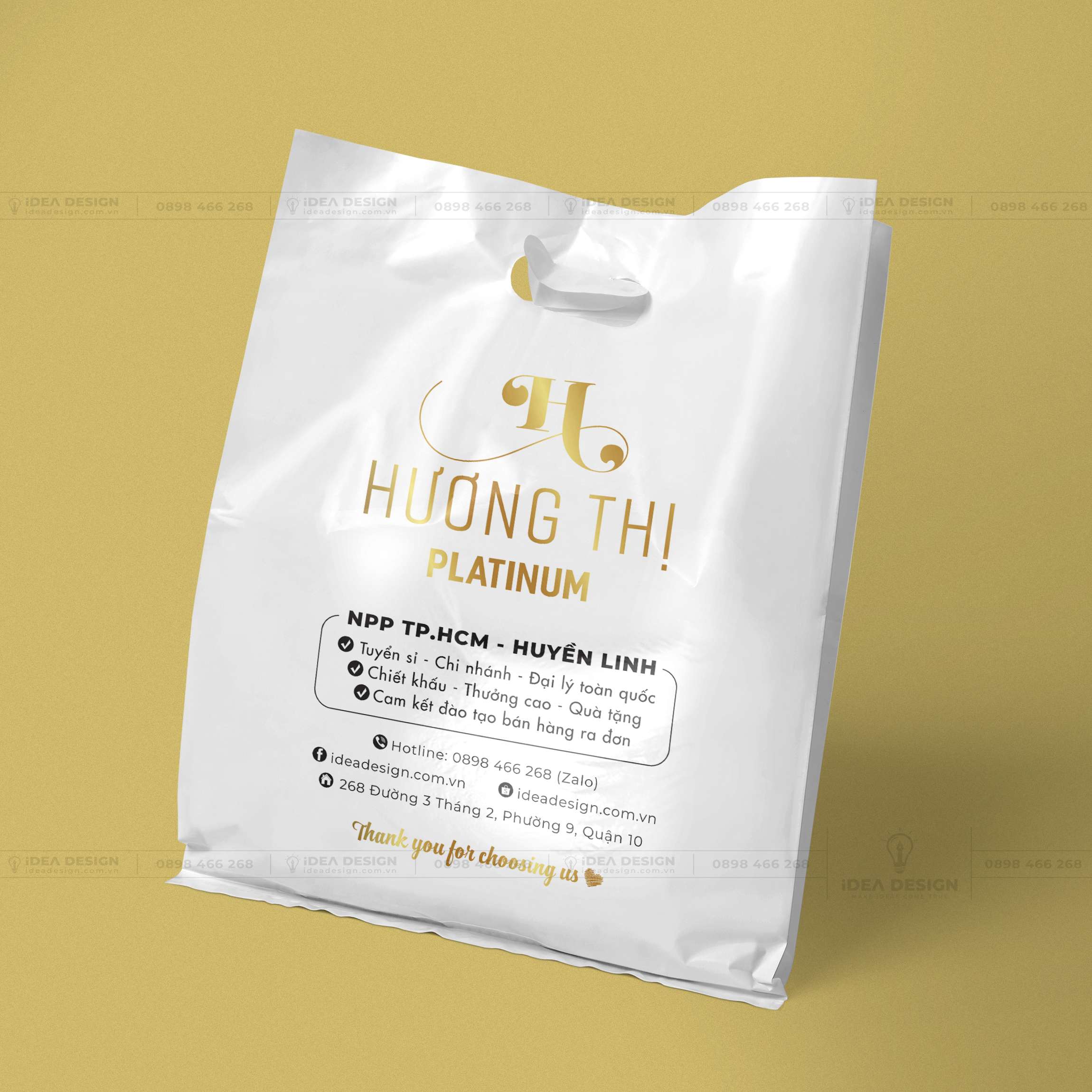 Bao Nilon, Túi Nilon Dành Cho Shop Mỹ Phẩm Hương Thị Platinum 03