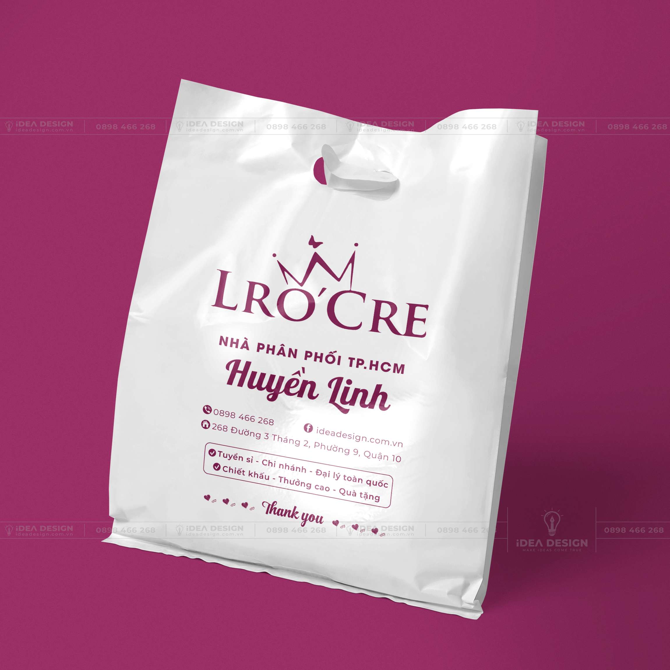 Bao Nilon, Túi Nilon Dành Cho Shop Mỹ Phẩm LROCRE 07