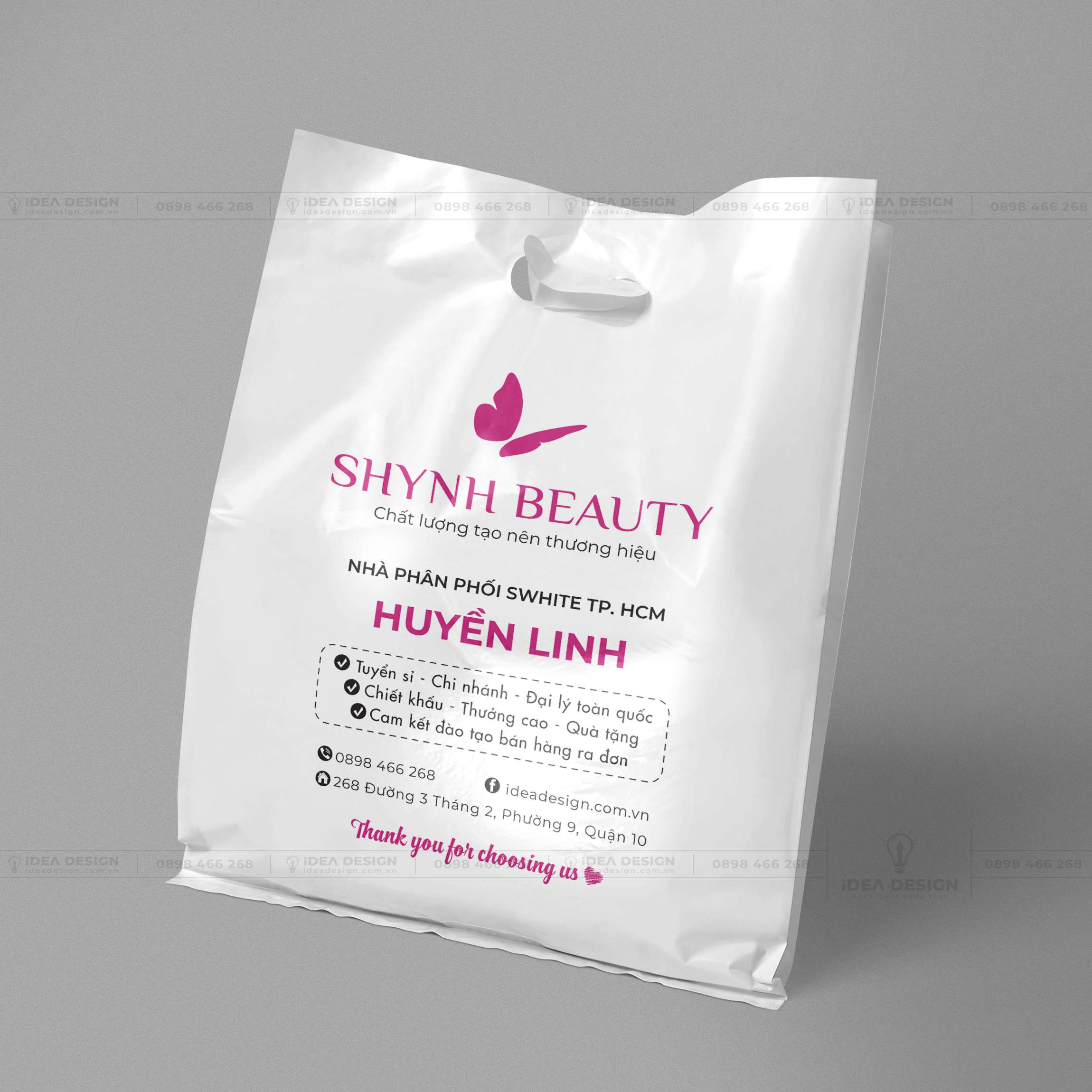 Bao Nilon, Túi Nilon Dành Cho Shop Mỹ Phẩm SHYNH BEAUTY - SWhite 13