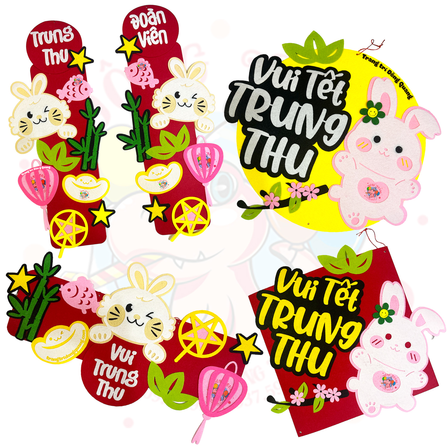 Bảng treo vải nỉ Trung thu