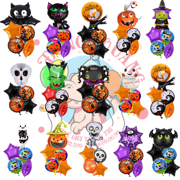 Set bóng nhôm Halloween 1 (13 mẫu)