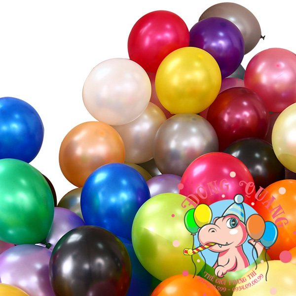 Bong bóng nhũ tròn - 25cm - set 50