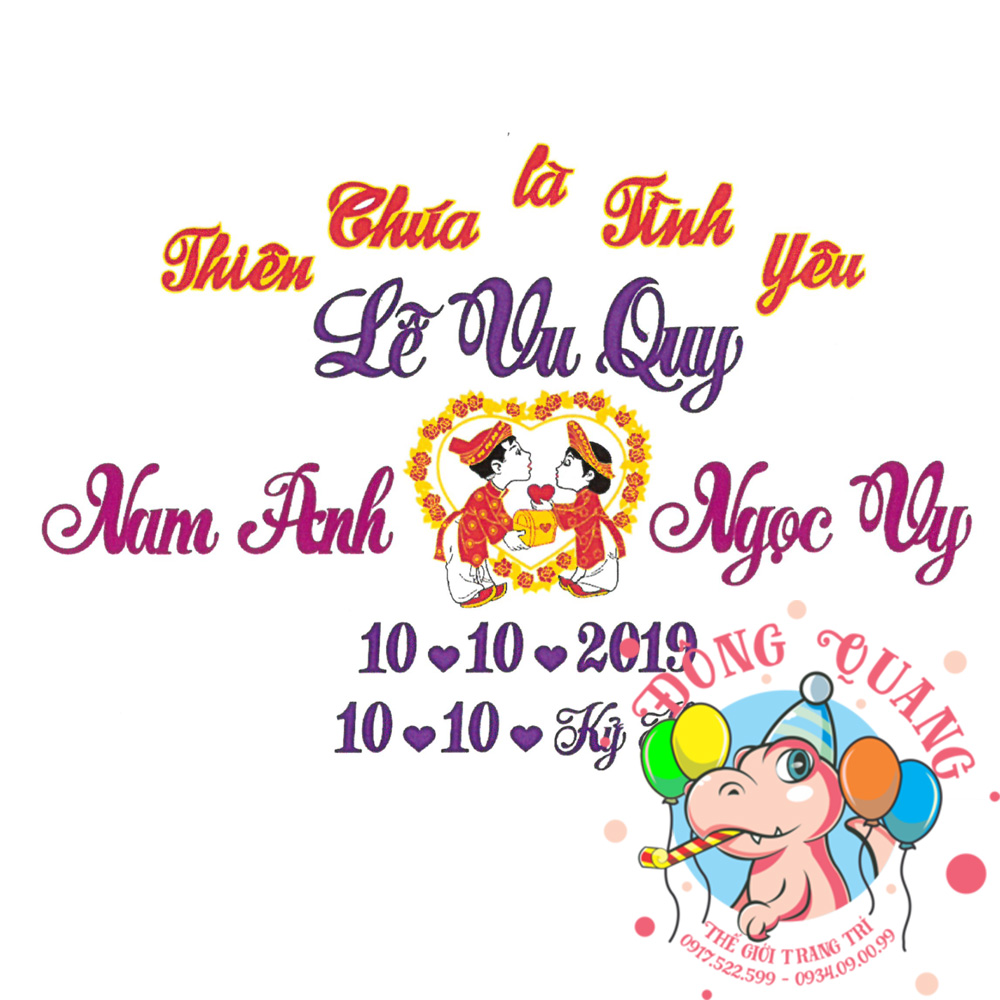 Chữ cưới xốp (mẫu 34)