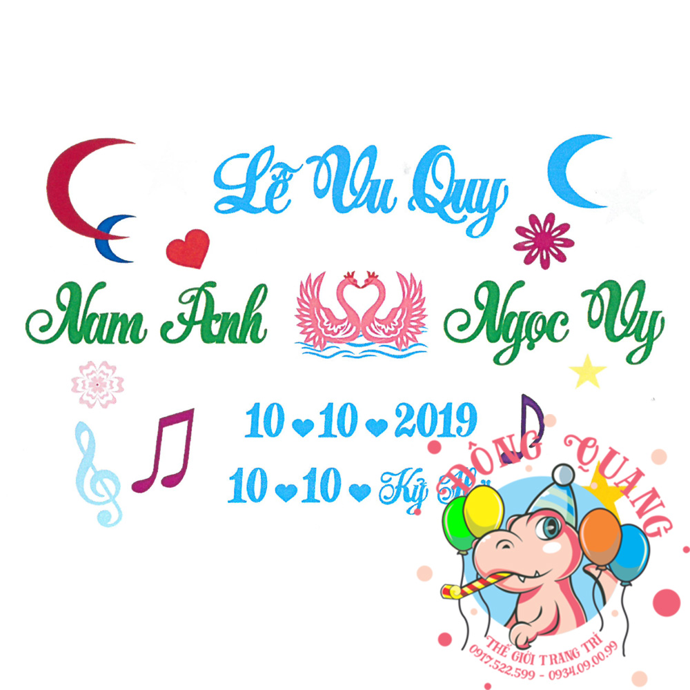 Chữ cưới xốp (mẫu 36)