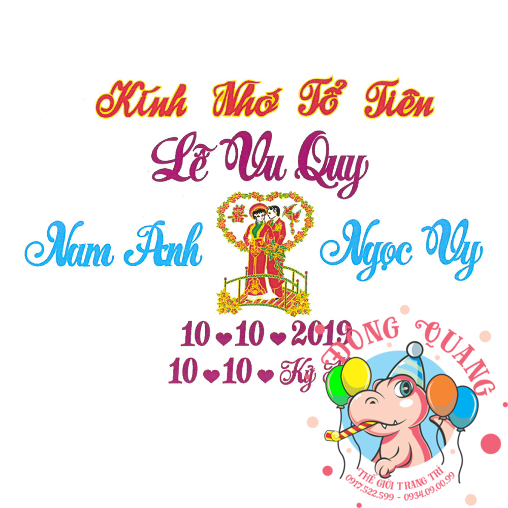 Chữ cưới xốp (mẫu 38)